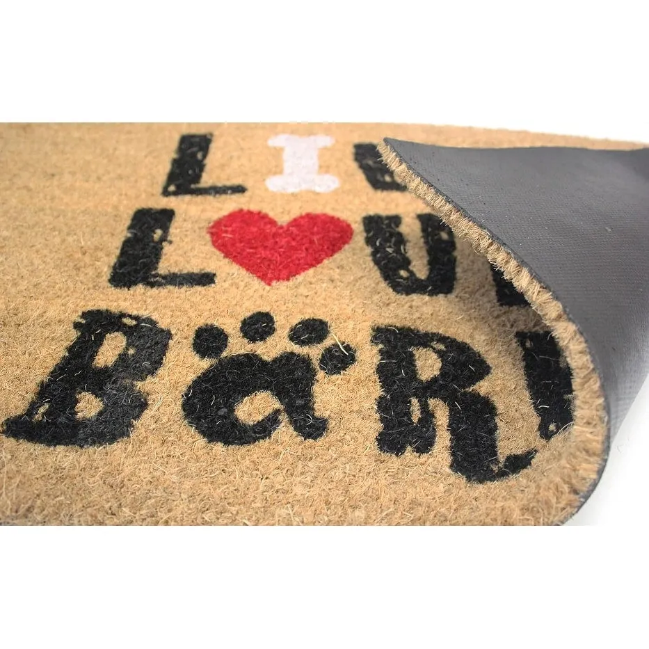 Printed Coir Doormat. Durable Outdoor/Indoor Rug. Welcome Mat. Pets