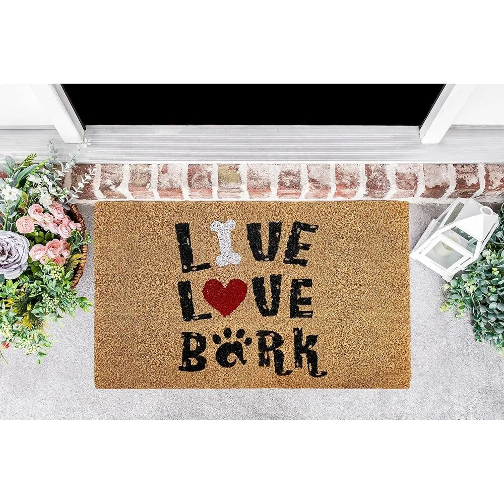 Printed Coir Doormat. Durable Outdoor/Indoor Rug. Welcome Mat. Pets