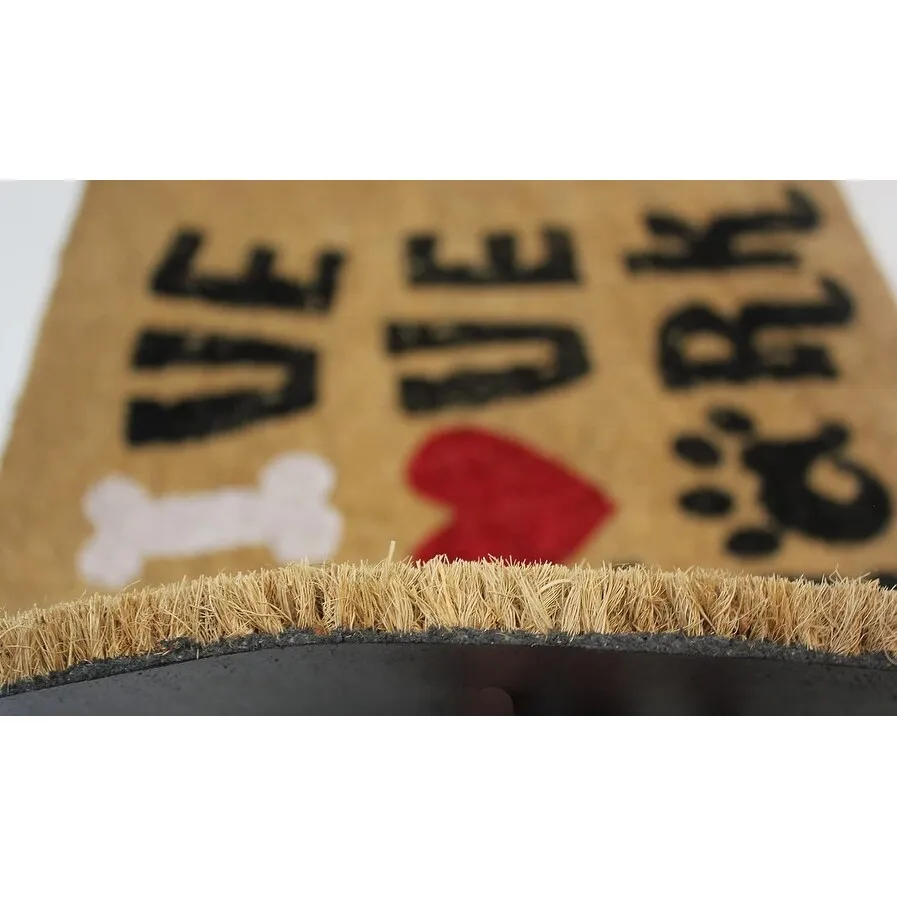 Printed Coir Doormat. Durable Outdoor/Indoor Rug. Welcome Mat. Pets