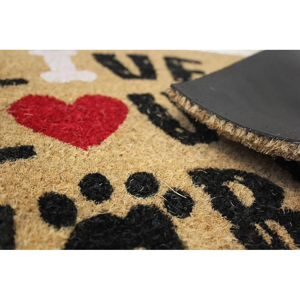 Printed Coir Doormat. Durable Outdoor/Indoor Rug. Welcome Mat. Pets