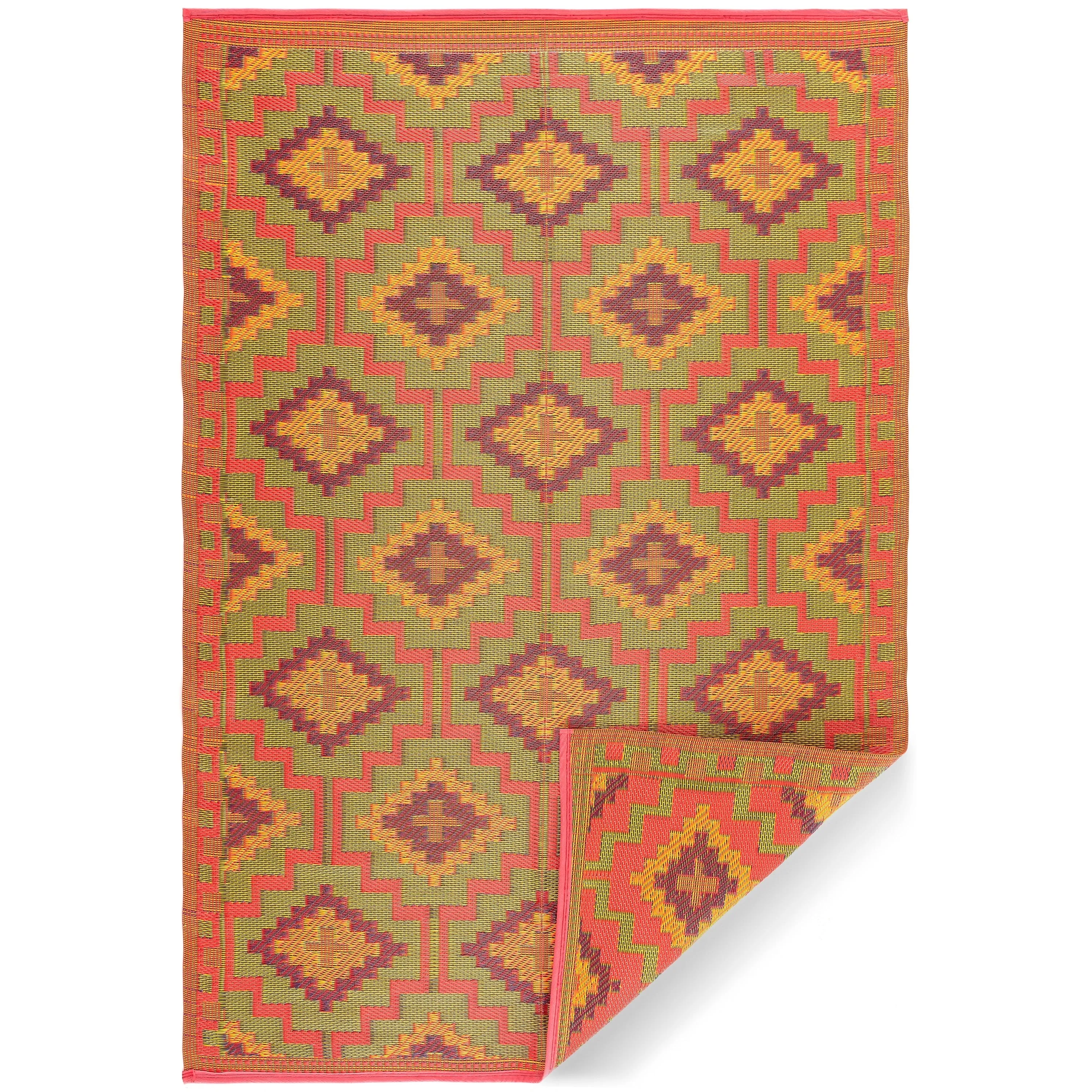 Reversible Mats Plastic Outdoor Rug for Camping. Patio. Backyard. RV. Picnic. Deck