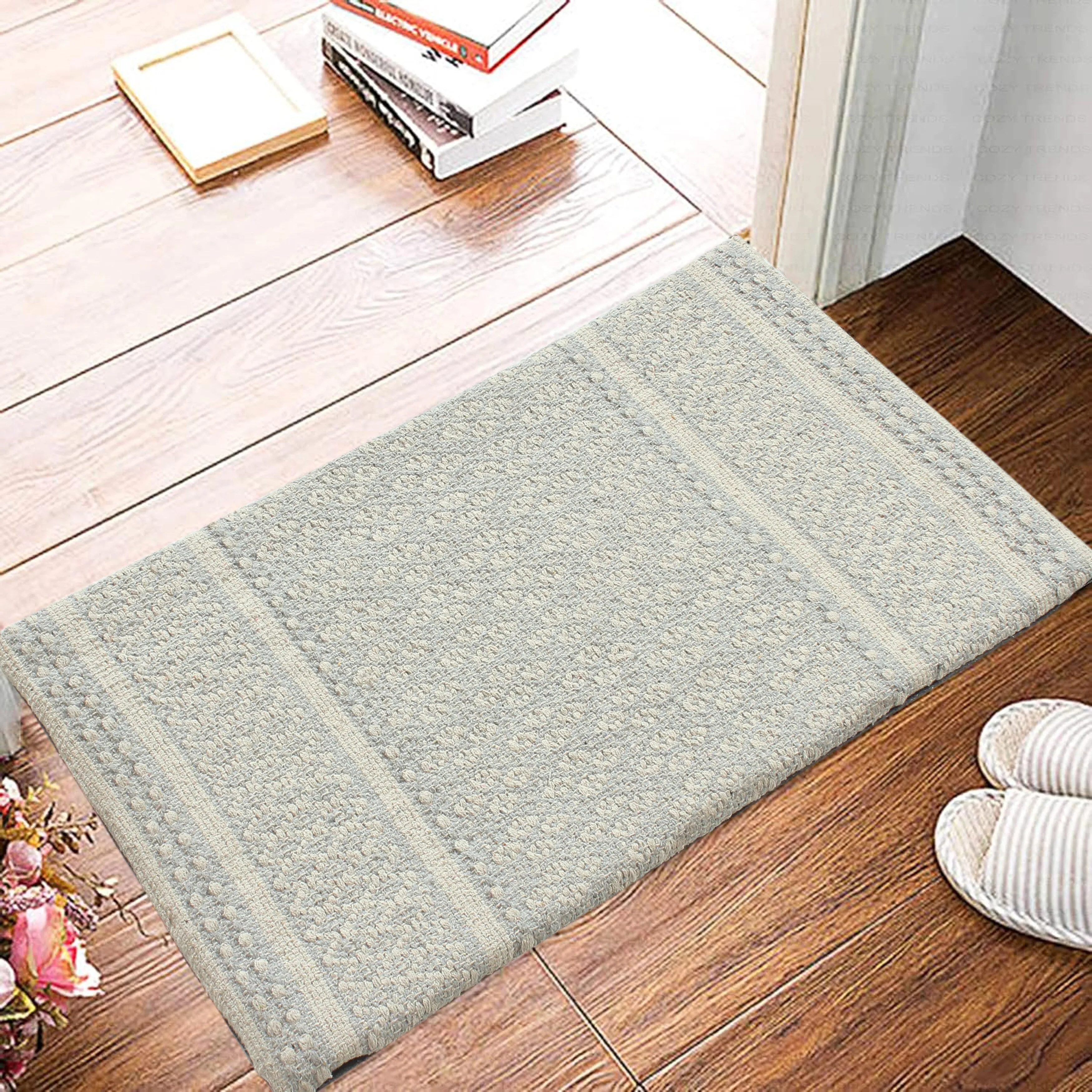 Revitalize Your Kitchen with Comfort and Style! Woven Cotton Anti-Fatigue Mat - 18x30 Inches