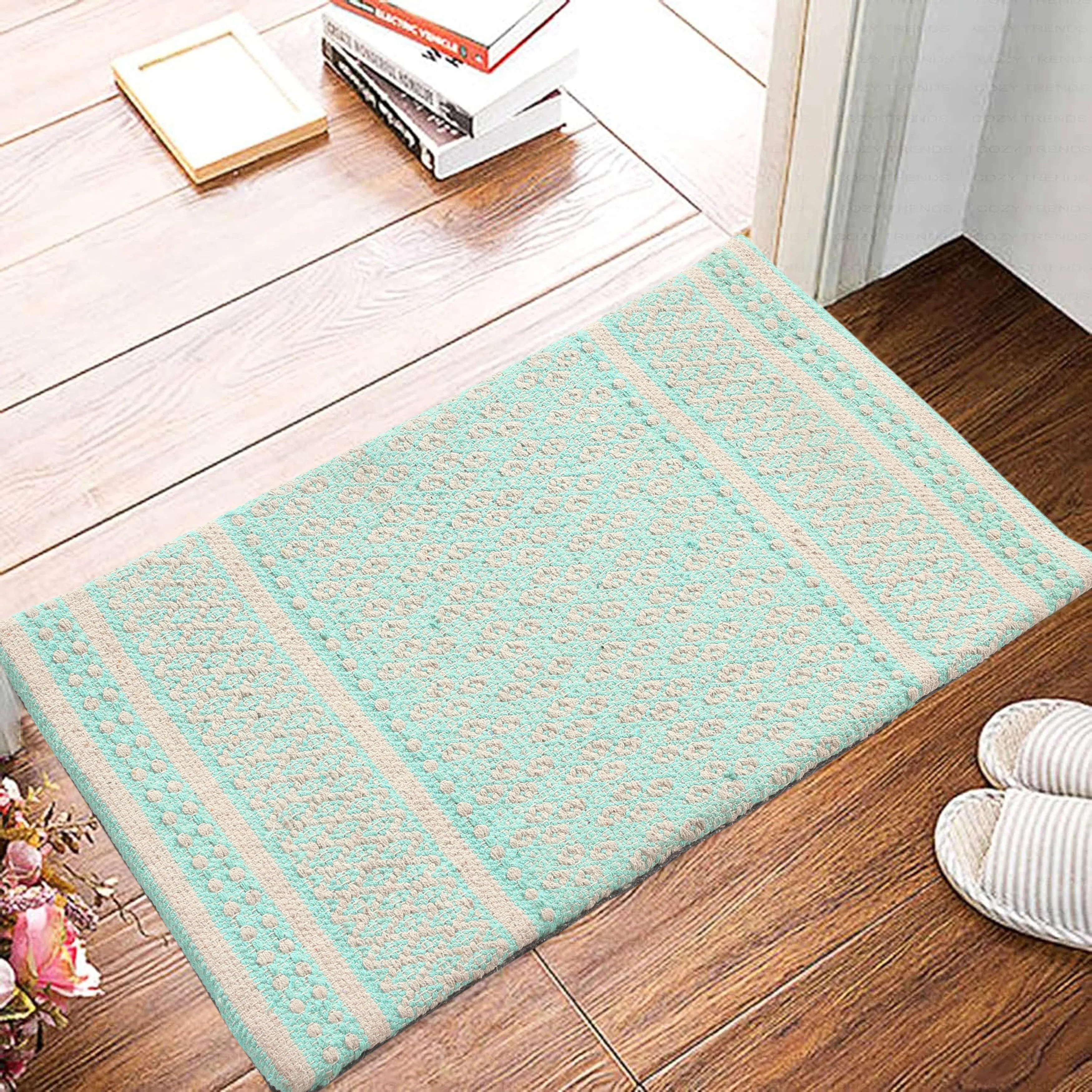Revitalize Your Kitchen with Comfort and Style! Woven Cotton Anti-Fatigue Mat - 18x30 Inches
