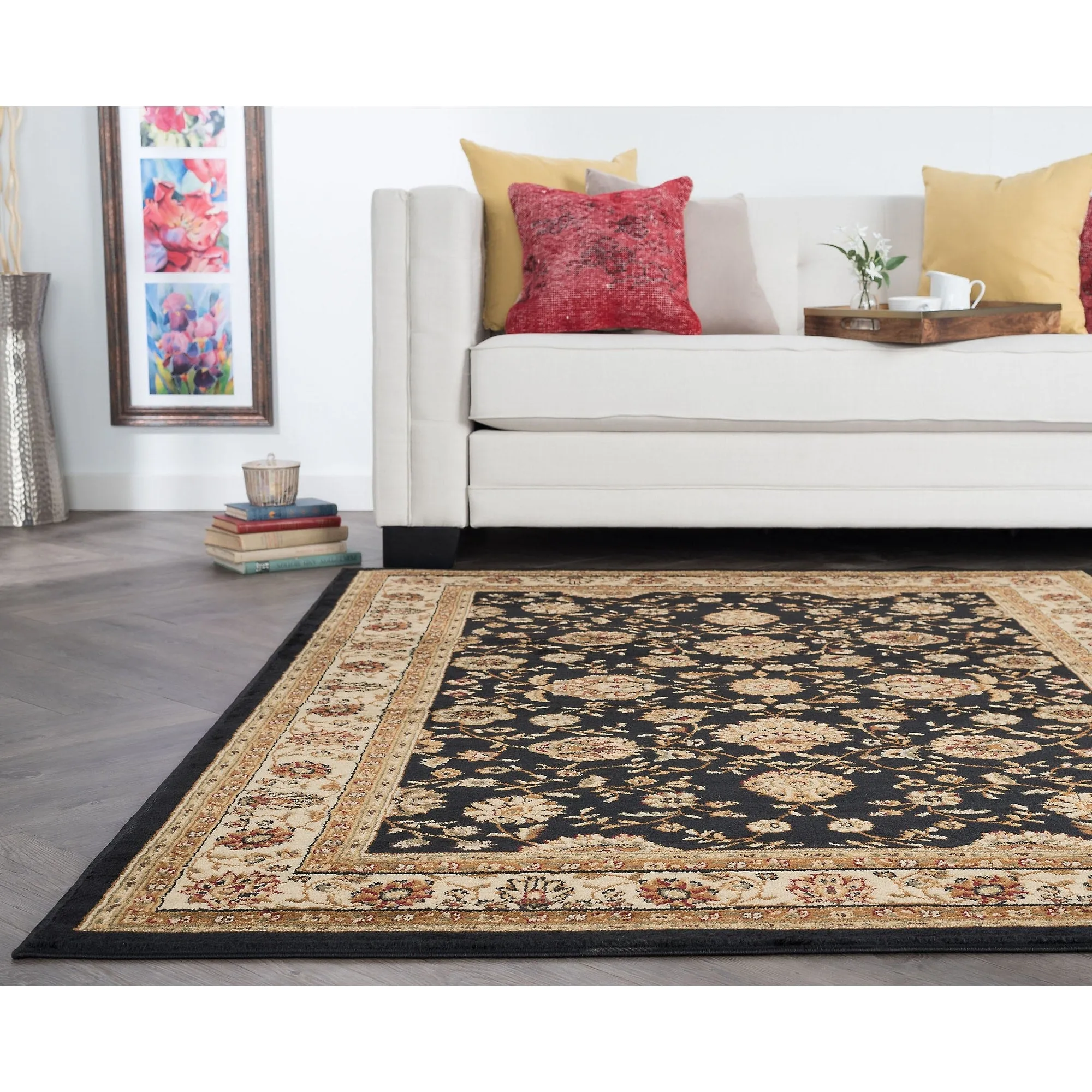 Rhythm Transitional Floral Indoor Area Rug