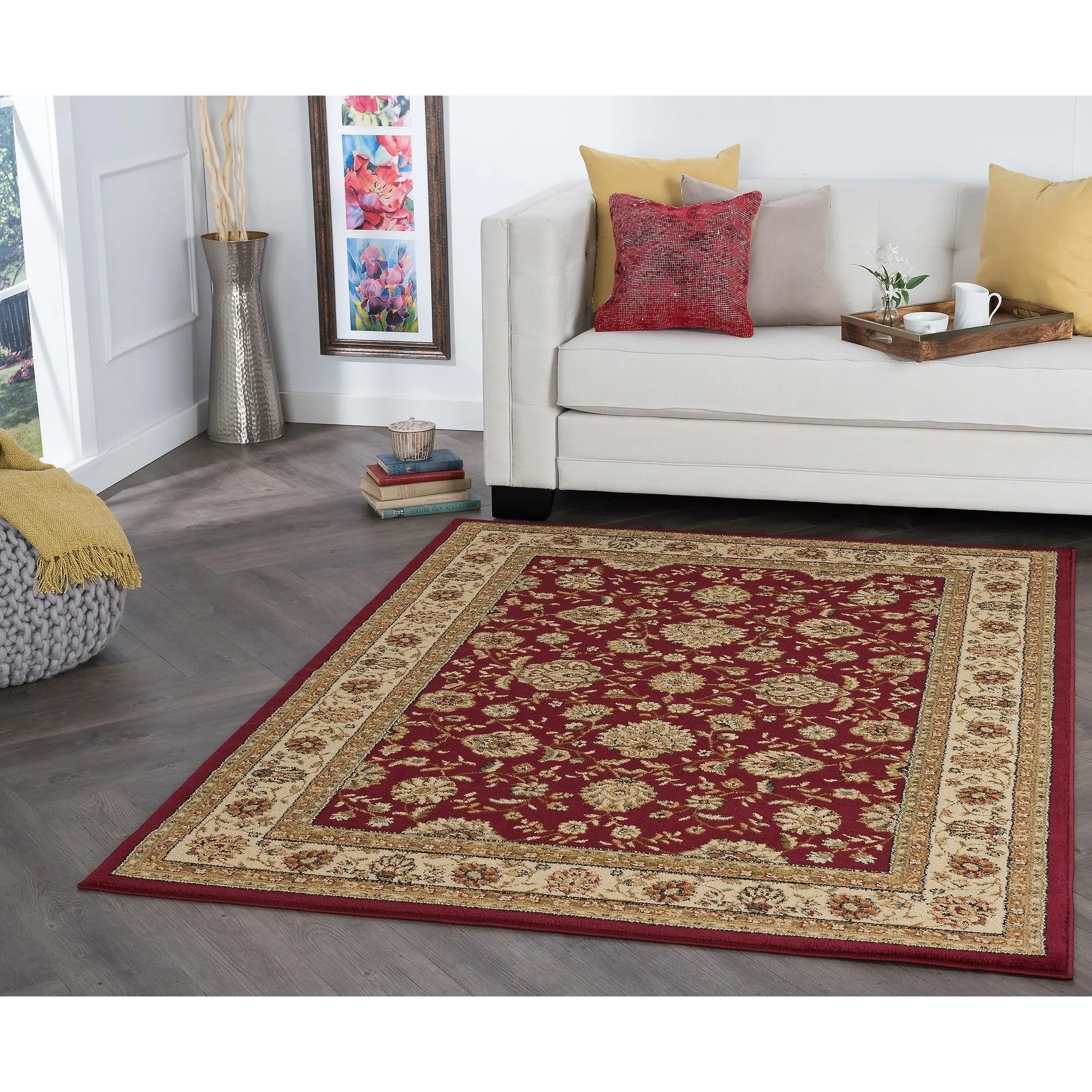 Rhythm Transitional Floral Indoor Area Rug
