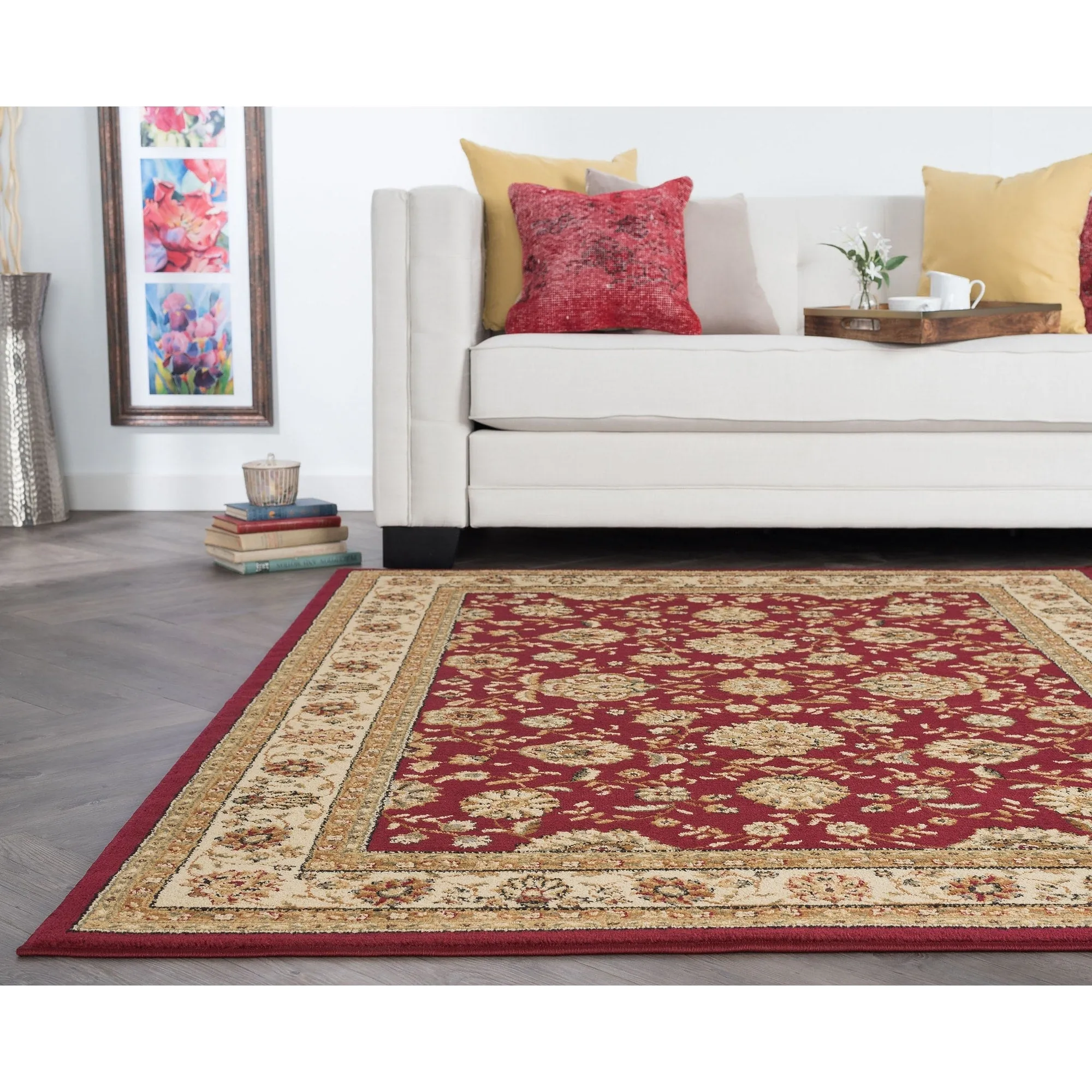 Rhythm Transitional Floral Indoor Area Rug