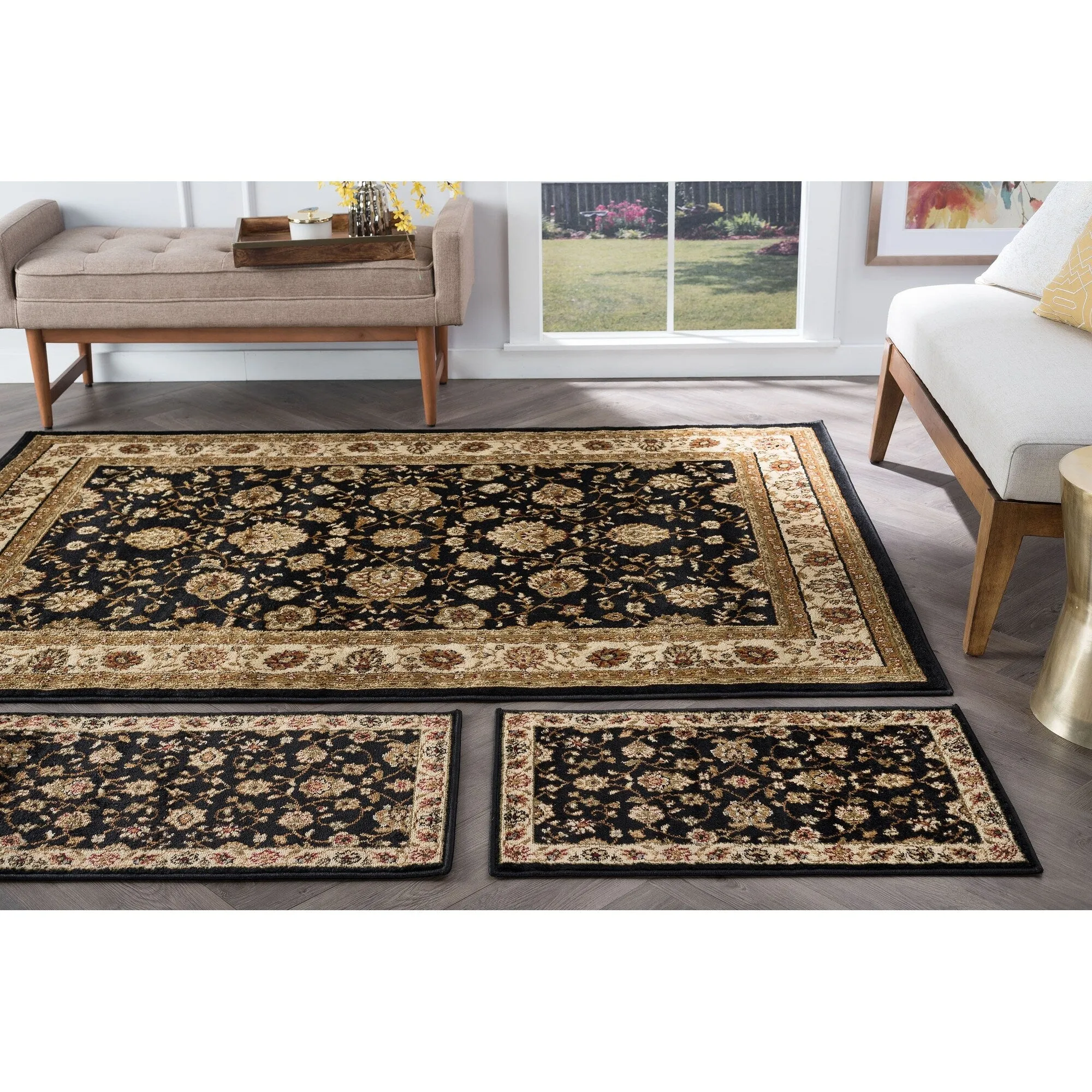 Rhythm Transitional Floral Indoor Area Rug