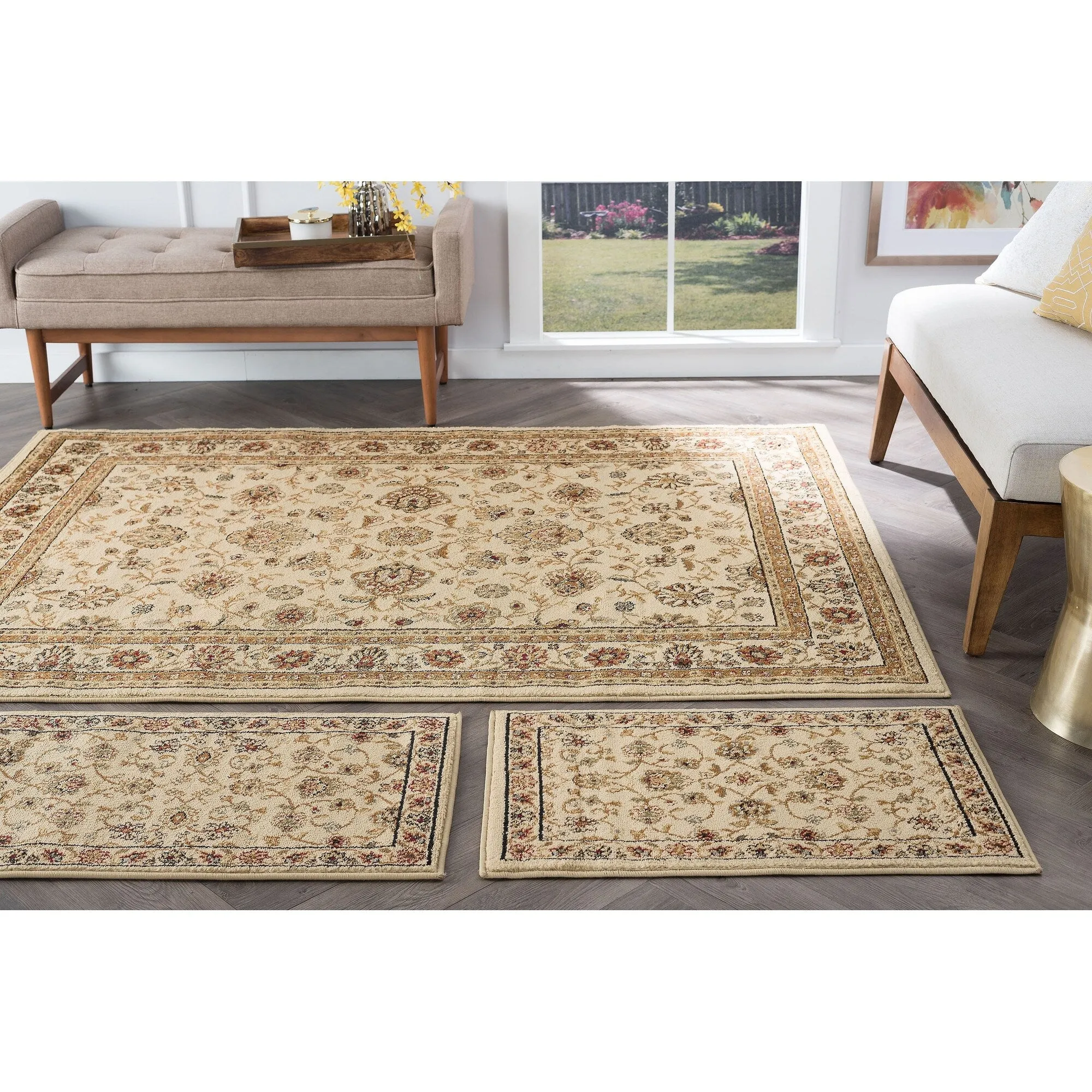 Rhythm Transitional Floral Indoor Area Rug