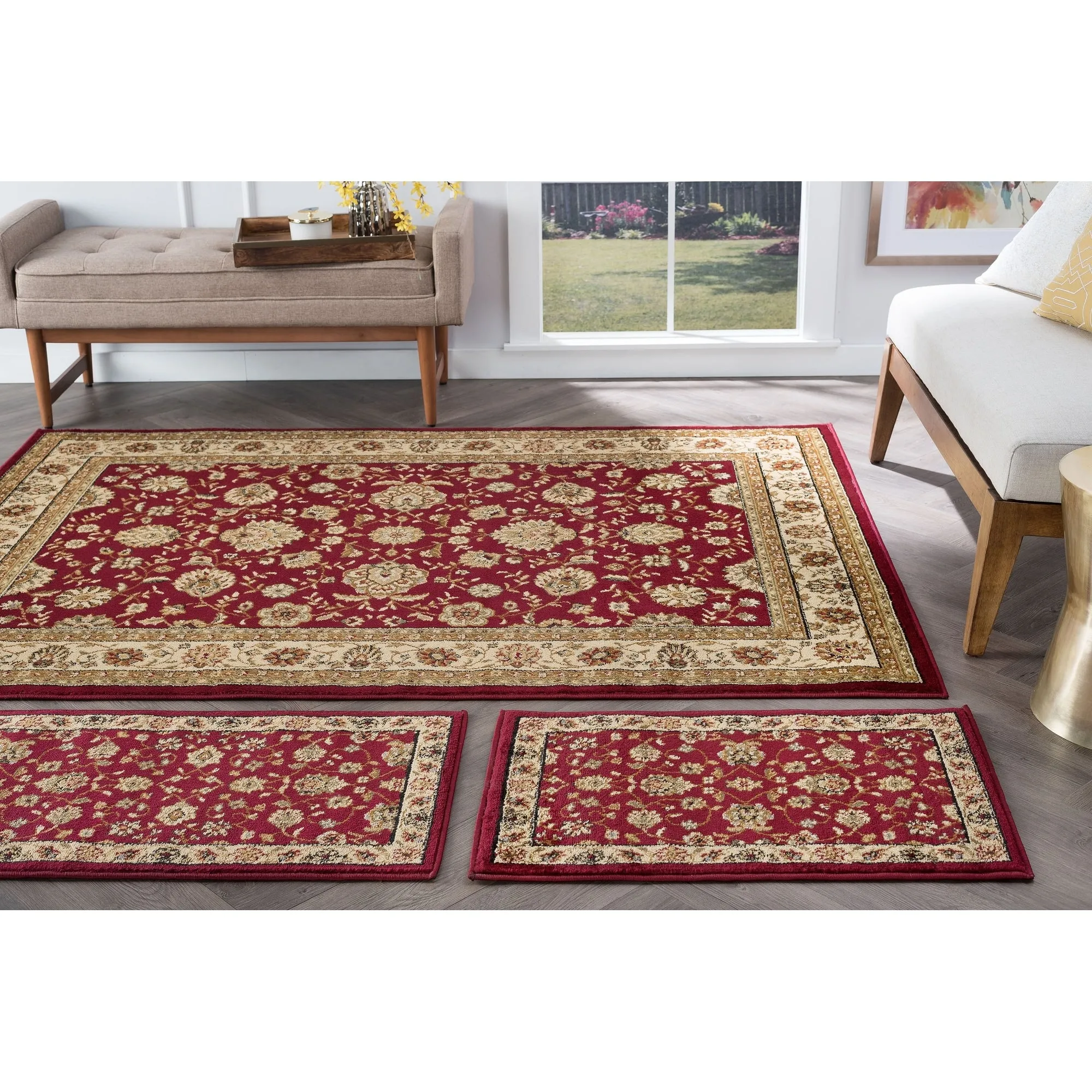 Rhythm Transitional Floral Indoor Area Rug