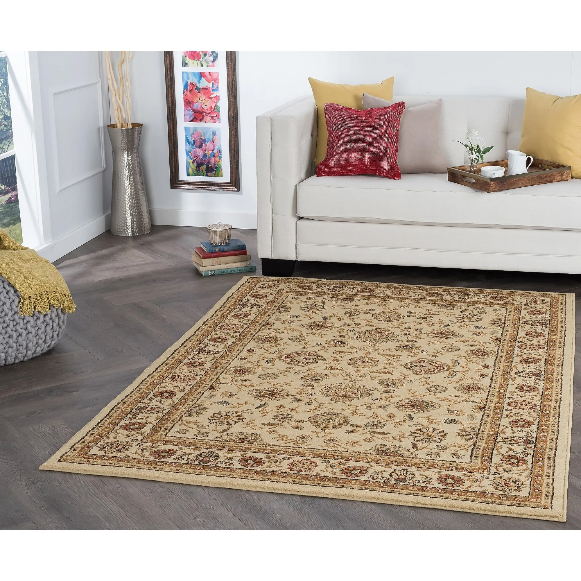 Rhythm Transitional Floral Indoor Area Rug