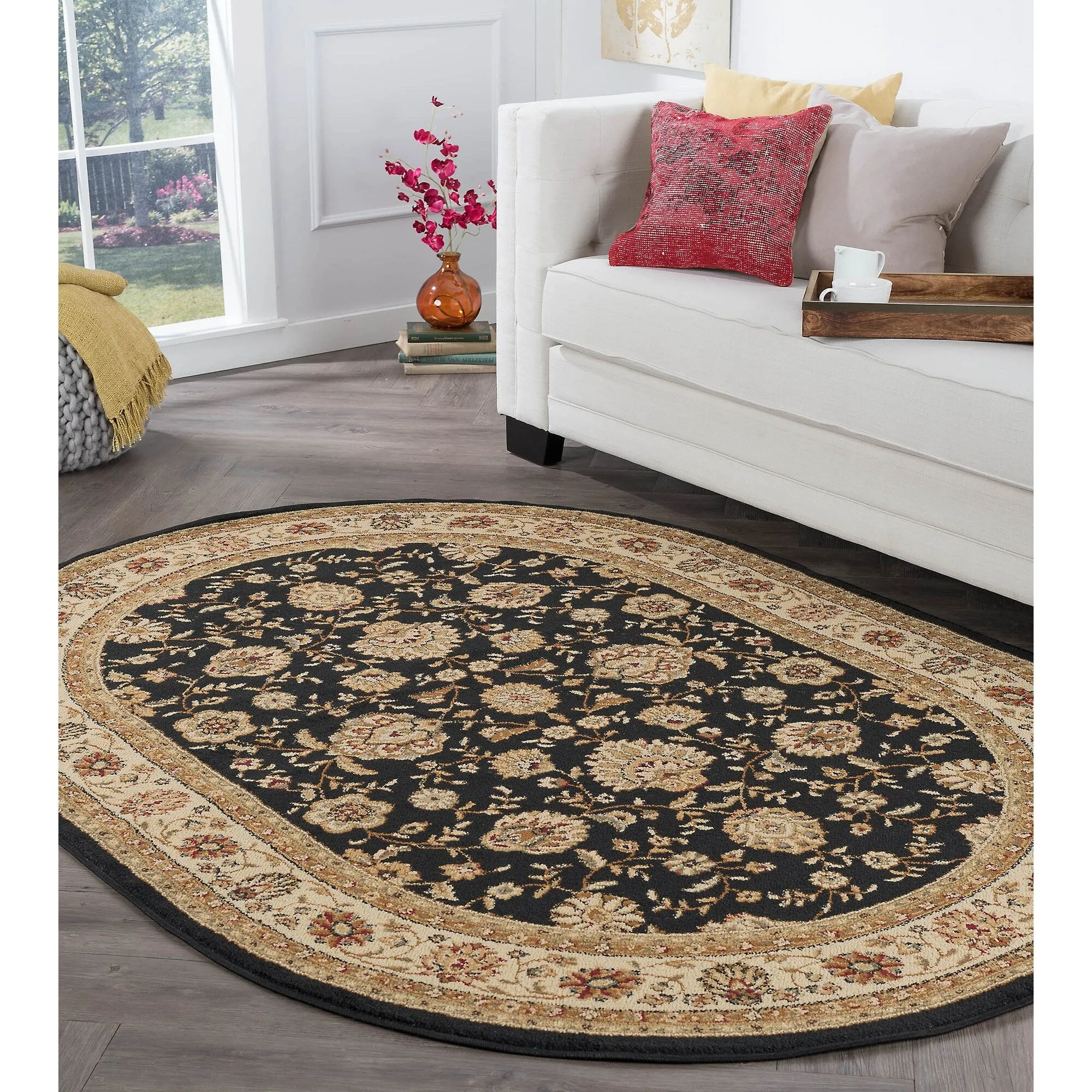 Rhythm Transitional Floral Indoor Area Rug