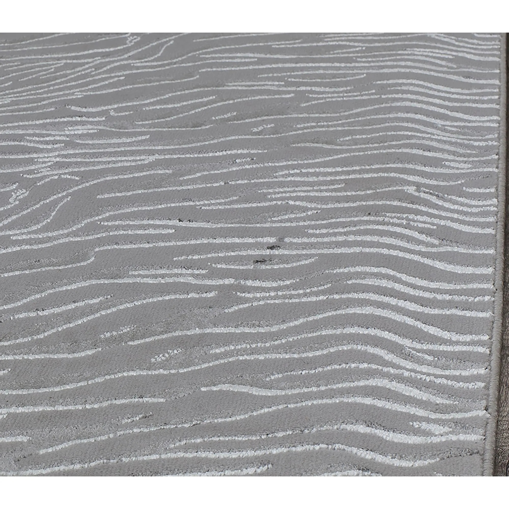 Rugs America Natura Gray Tiger Silver Shine Area Rug
