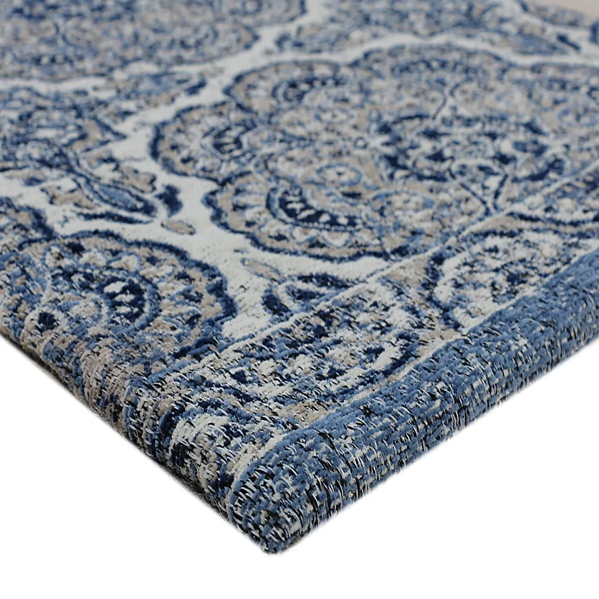 RugSmith Blue Medallion Anti-Fatigue Kitchen Mat. 20 x 36 - 20x36
