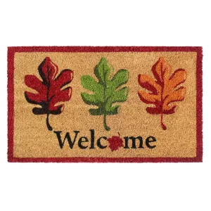 RugSmith Multi Machine Tufted Welcome Fall Leaves Doormat. 18 x 30 - 18 x 30