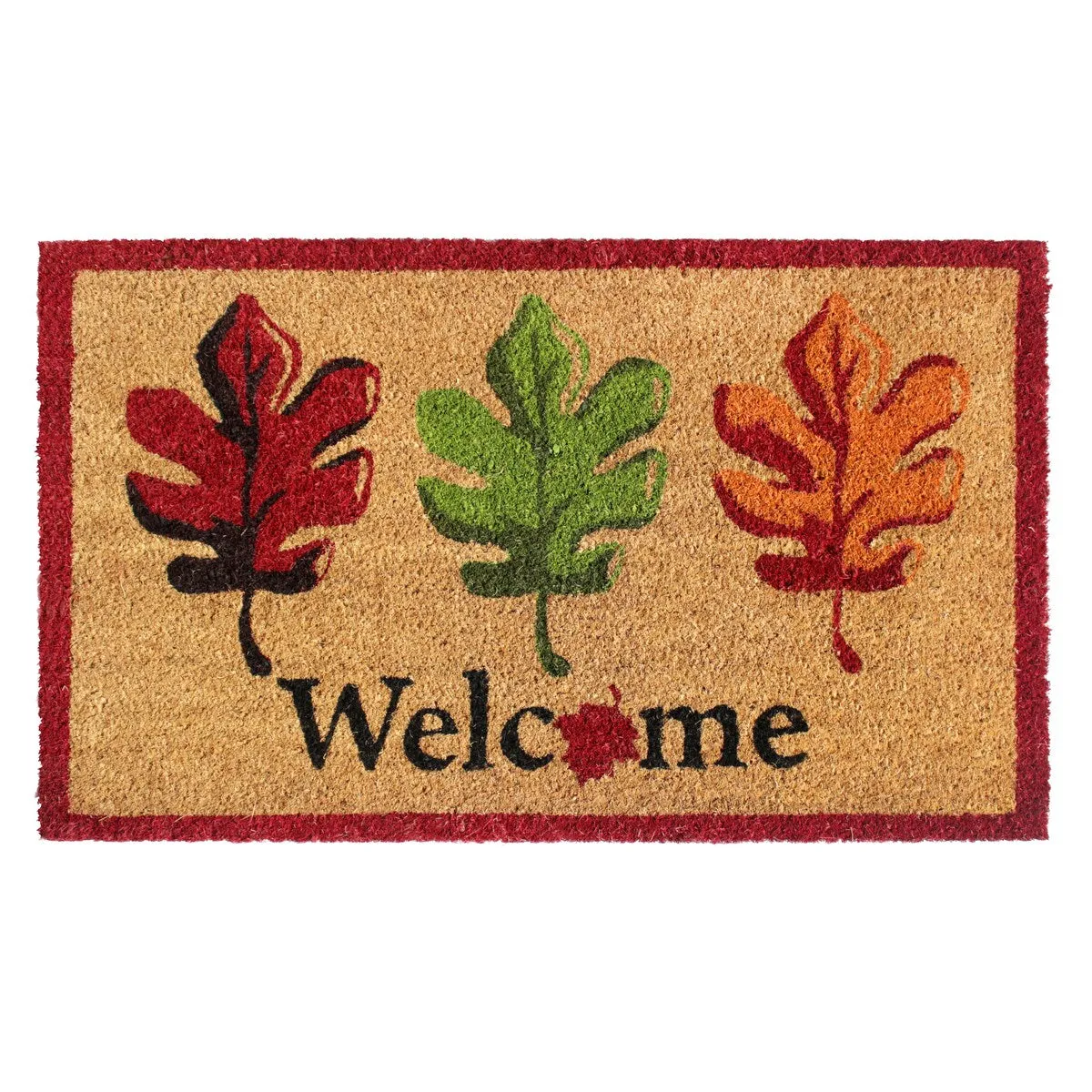 RugSmith Multi Machine Tufted Welcome Fall Leaves Doormat. 18 x 30 - 18 x 30