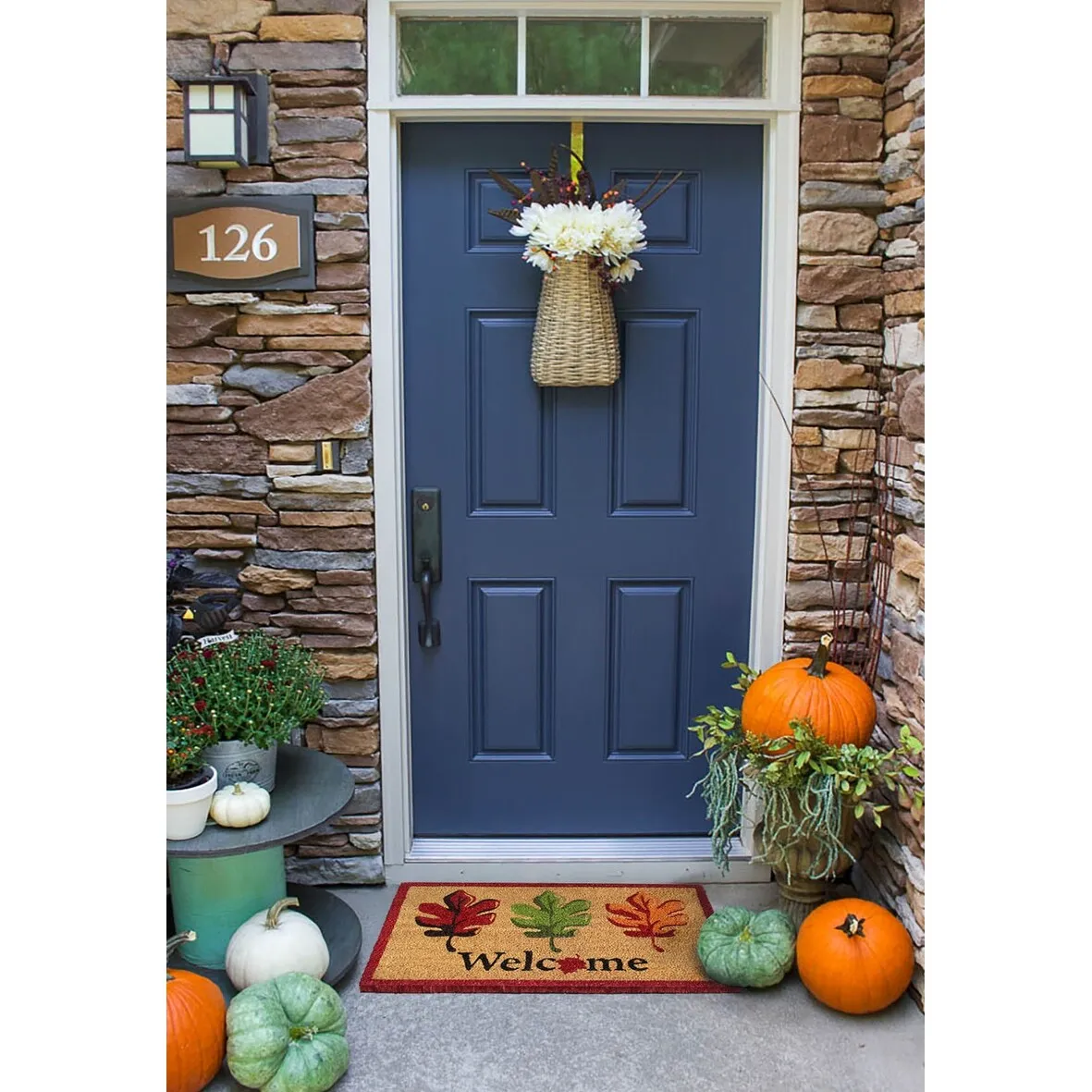 RugSmith Multi Machine Tufted Welcome Fall Leaves Doormat. 18 x 30 - 18 x 30
