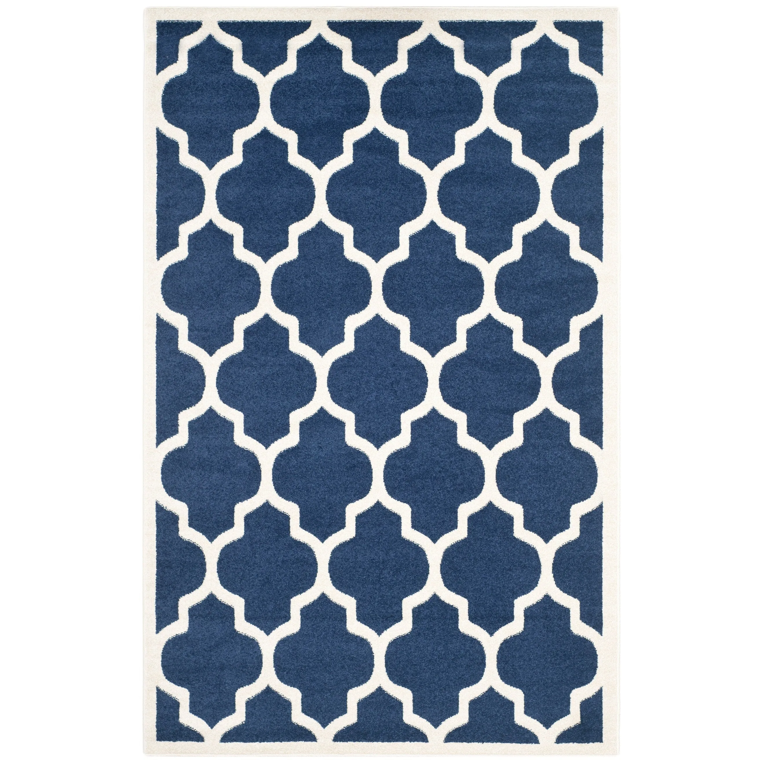 SAFAVIEH Amherst Erma Modern Rug - Navy/Beige - 5' 3 x 8'