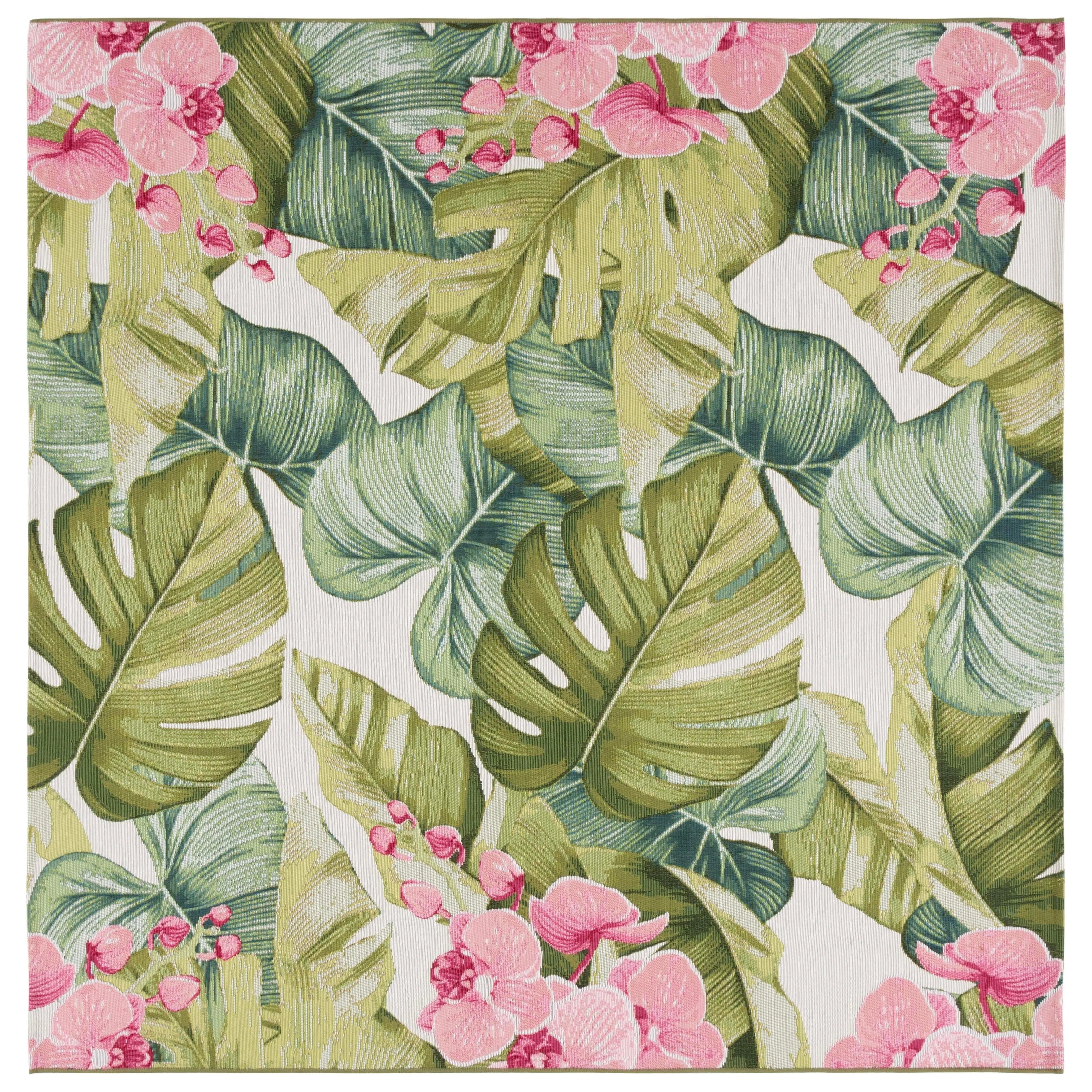 SAFAVIEH Barbados Betzy Tropical Indoor/Outdoor Waterproof Rug