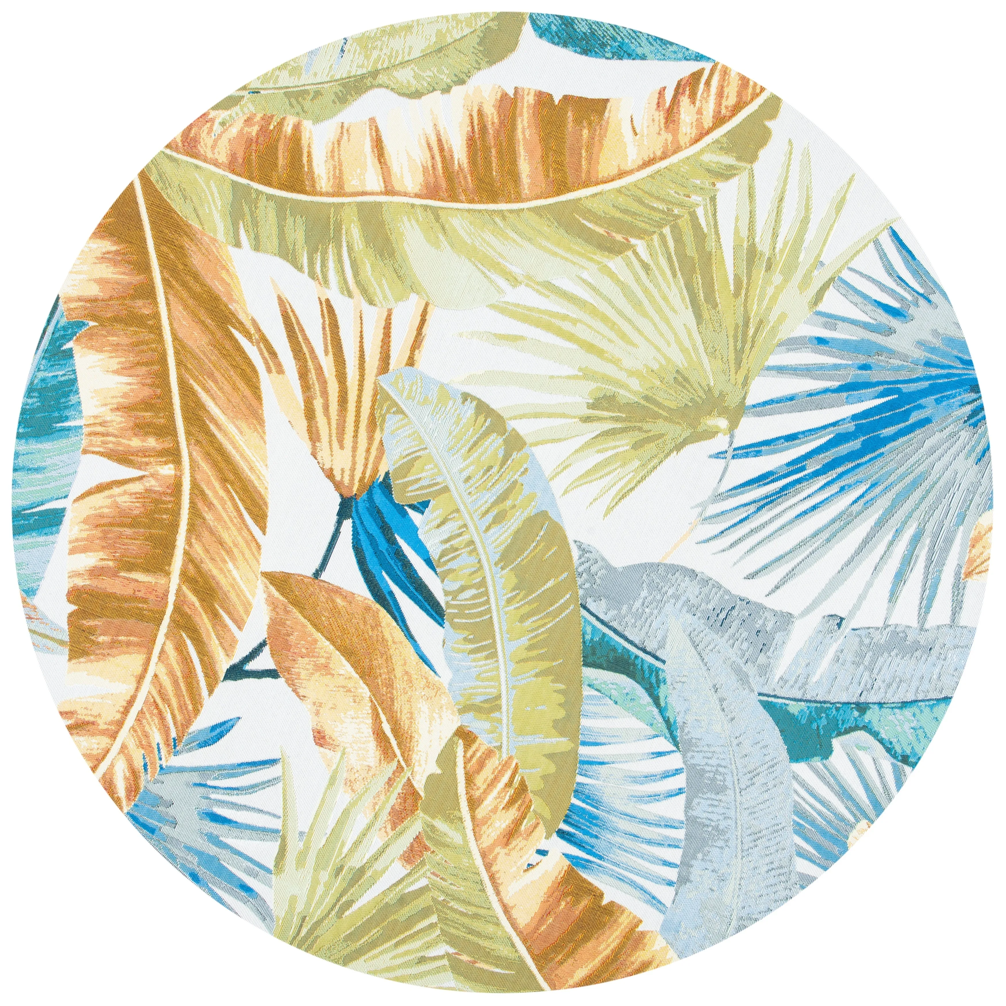 SAFAVIEH Barbados Ehrentrud Tropical Indoor/ Outdoor Waterproof Patio Backyard Rug