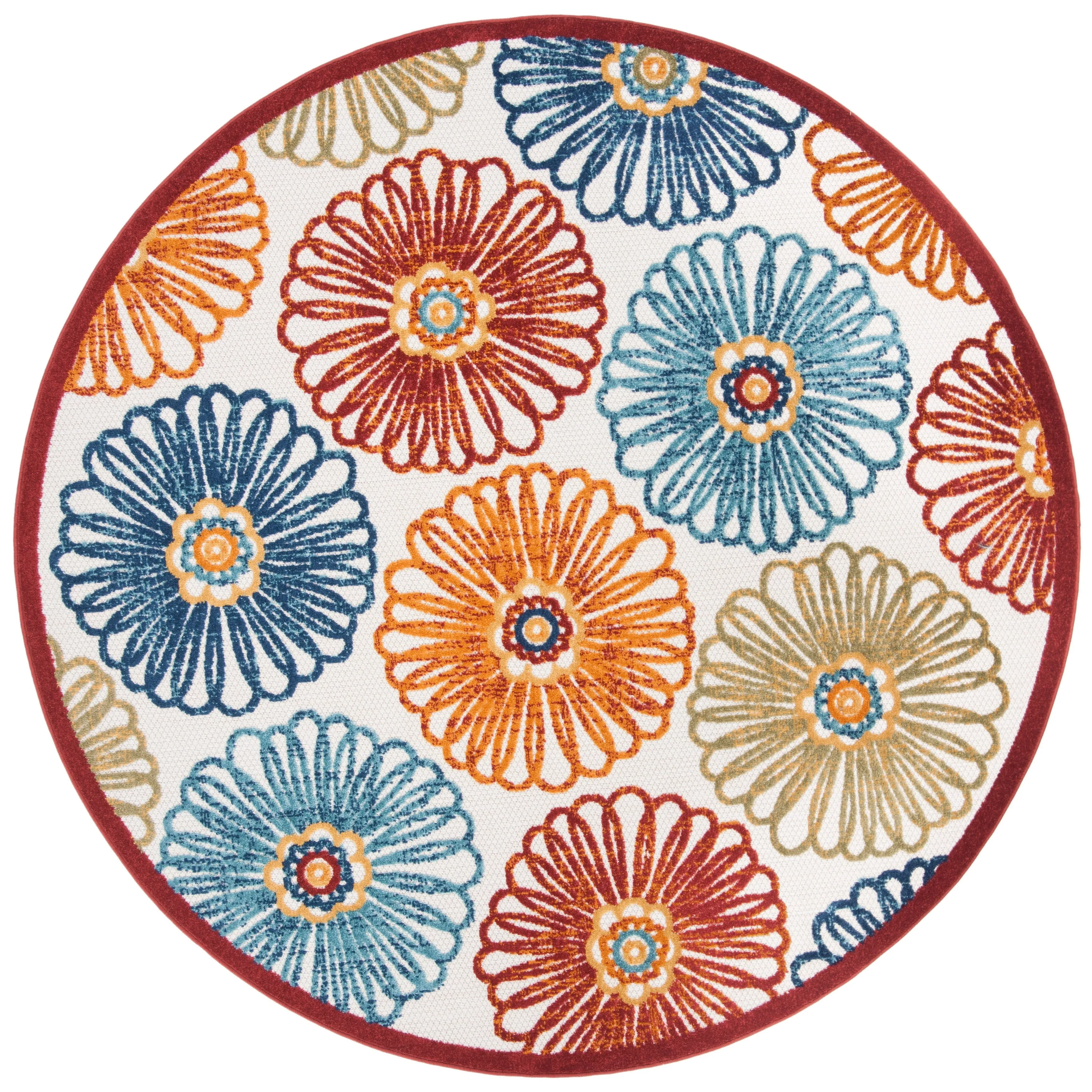 SAFAVIEH Cabana Rajni Indoor/ Outdoor Waterproof Patio Floral Rug
