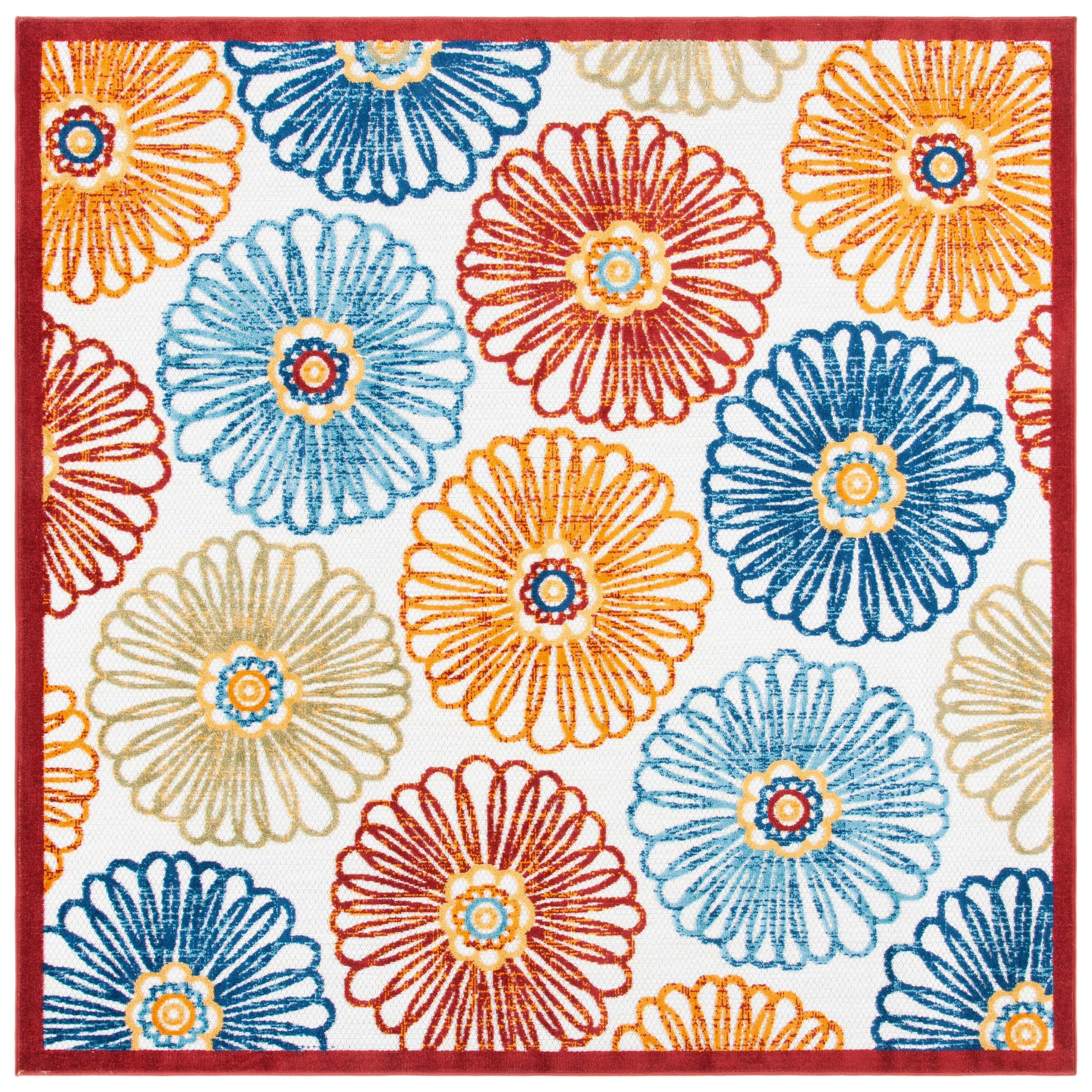 SAFAVIEH Cabana Rajni Indoor/ Outdoor Waterproof Patio Floral Rug