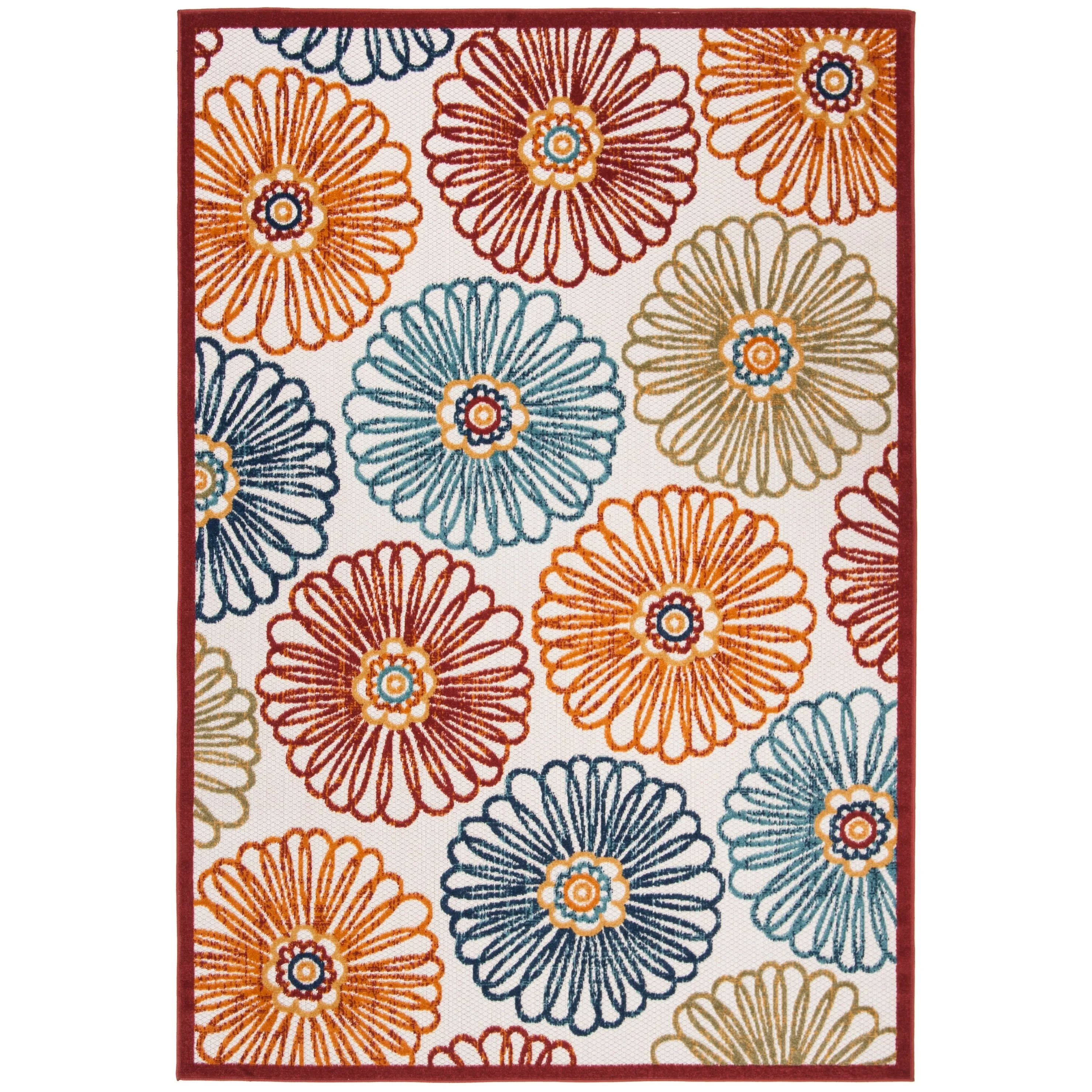 SAFAVIEH Cabana Rajni Indoor/ Outdoor Waterproof Patio Floral Rug