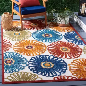 SAFAVIEH Cabana Rajni Indoor/ Outdoor Waterproof Patio Floral Rug