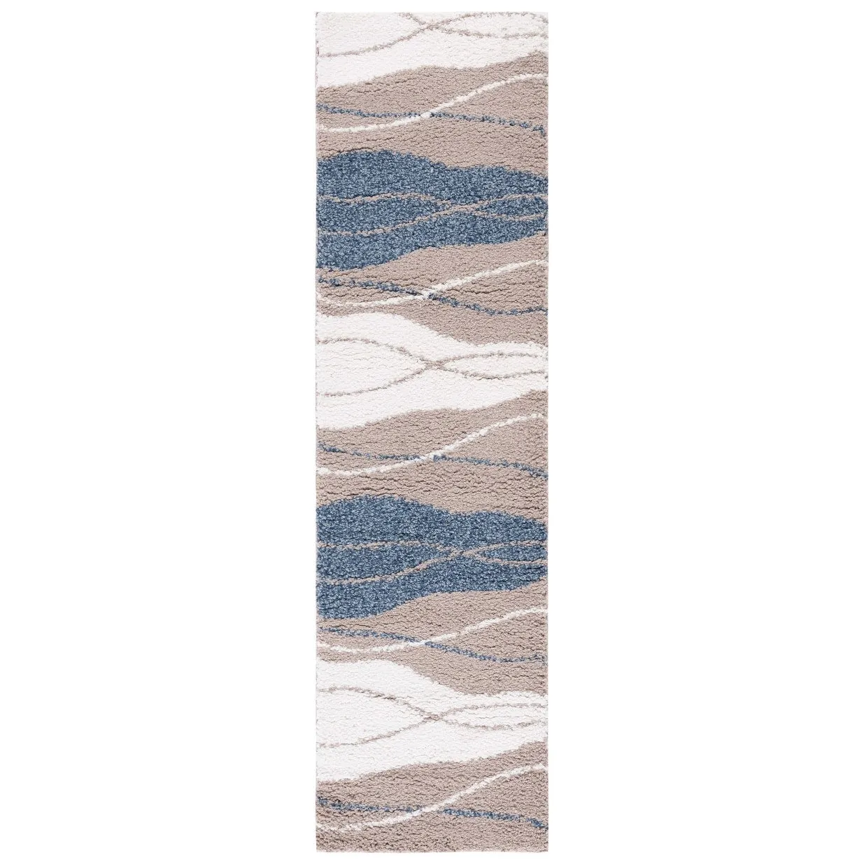 SAFAVIEH Calico Shag Isabell Abstract 1.5-inch Thick Rug