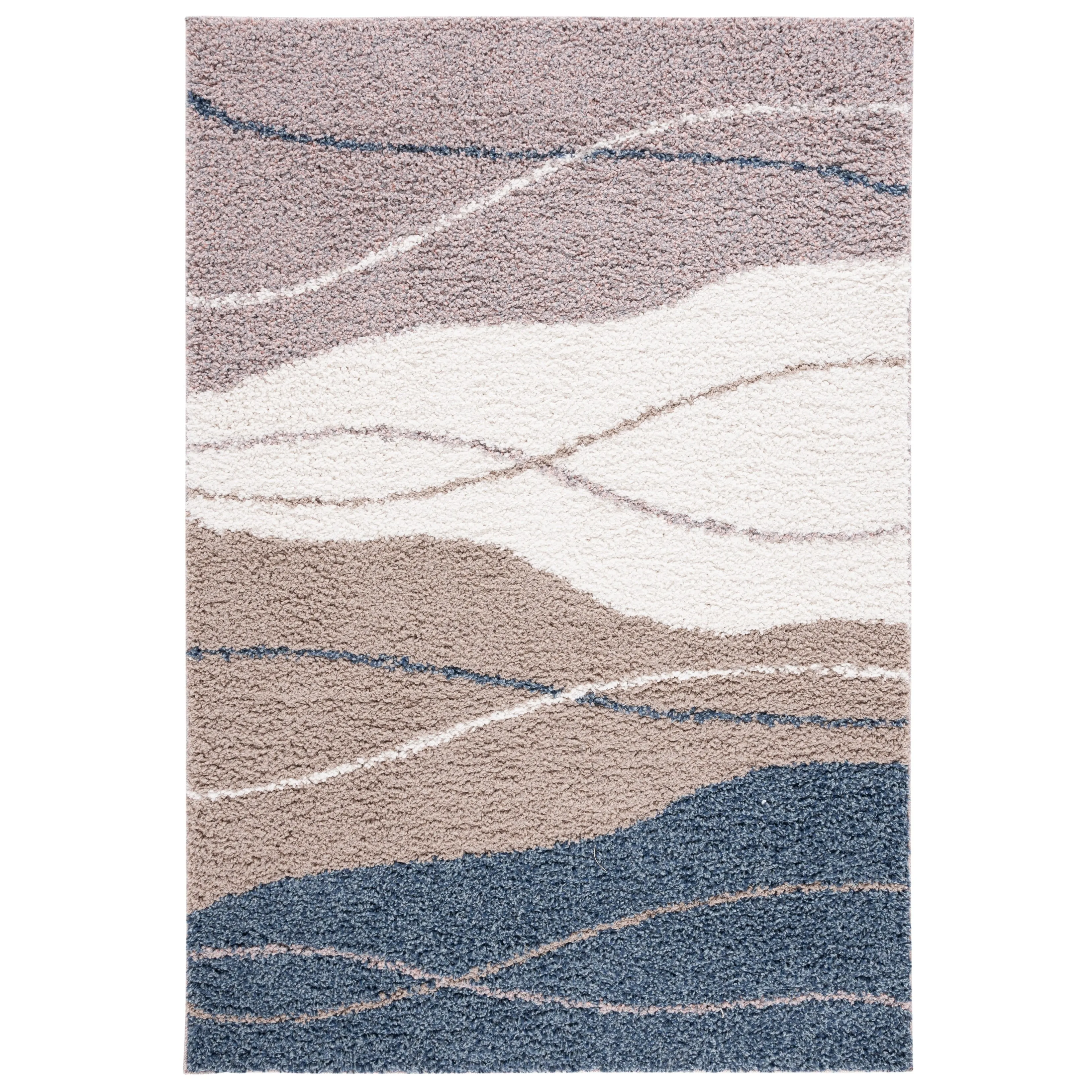SAFAVIEH Calico Shag Isabell Abstract 1.5-inch Thick Rug