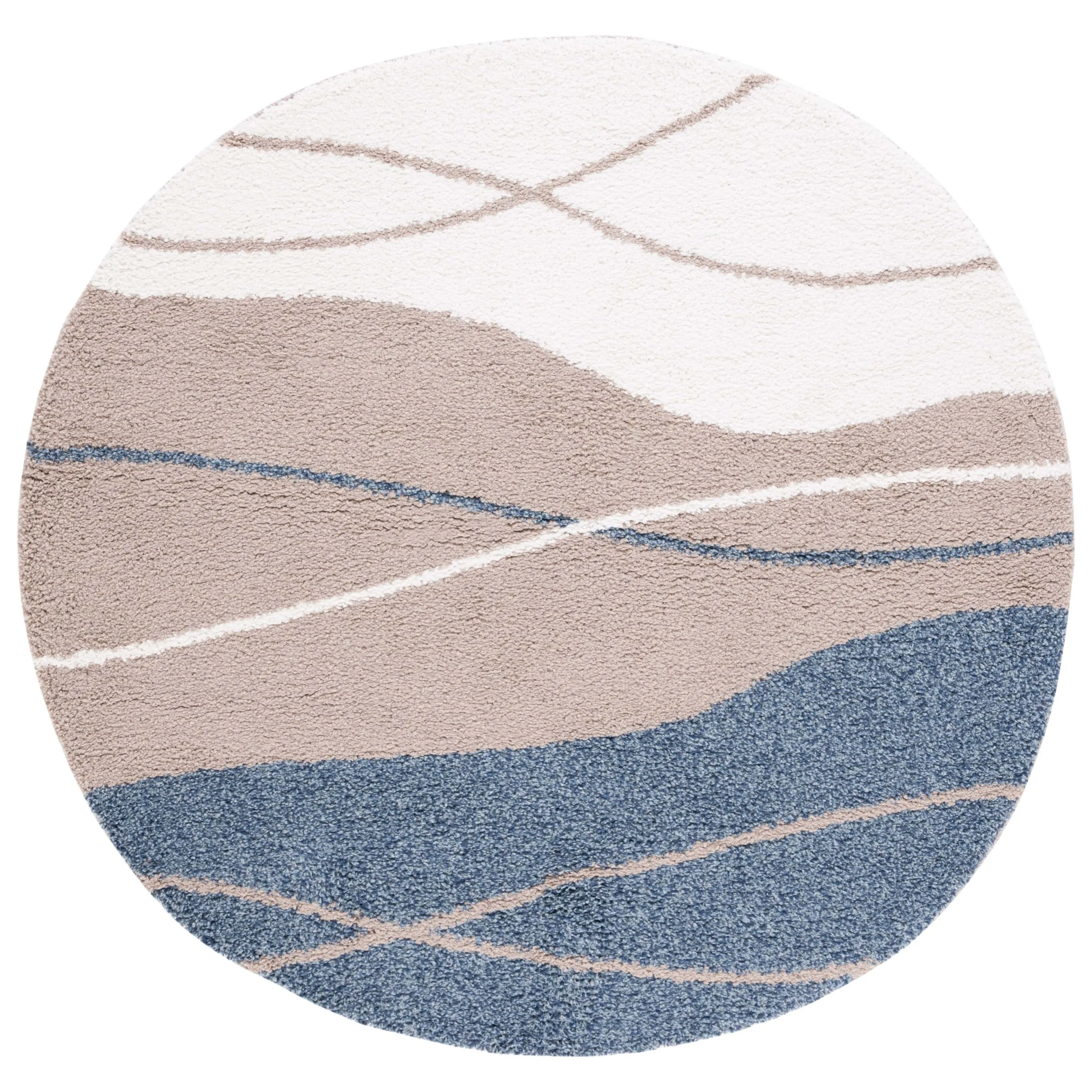 SAFAVIEH Calico Shag Isabell Abstract 1.5-inch Thick Rug