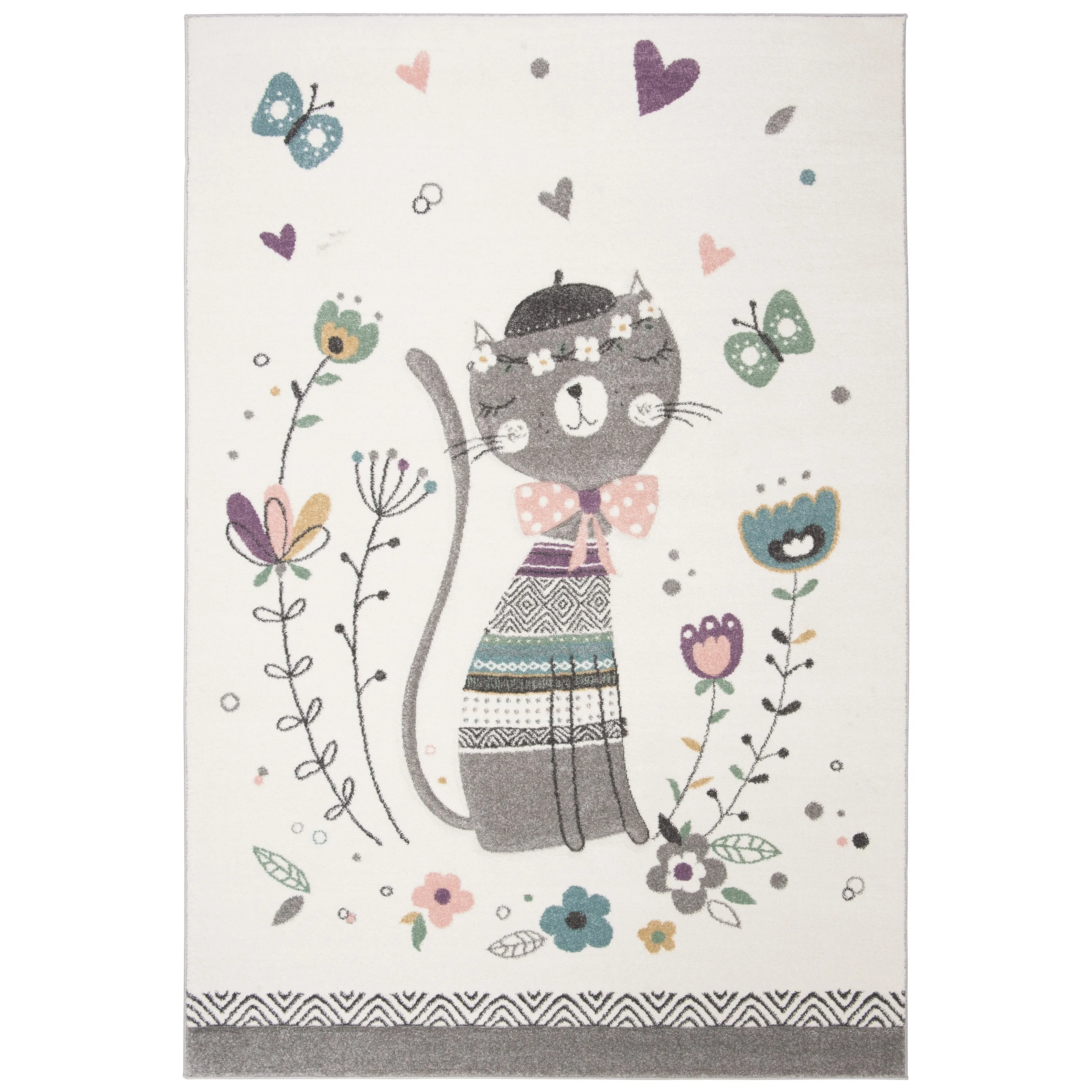 SAFAVIEH Carousel Kids Fumiki Parisian Cat Rug