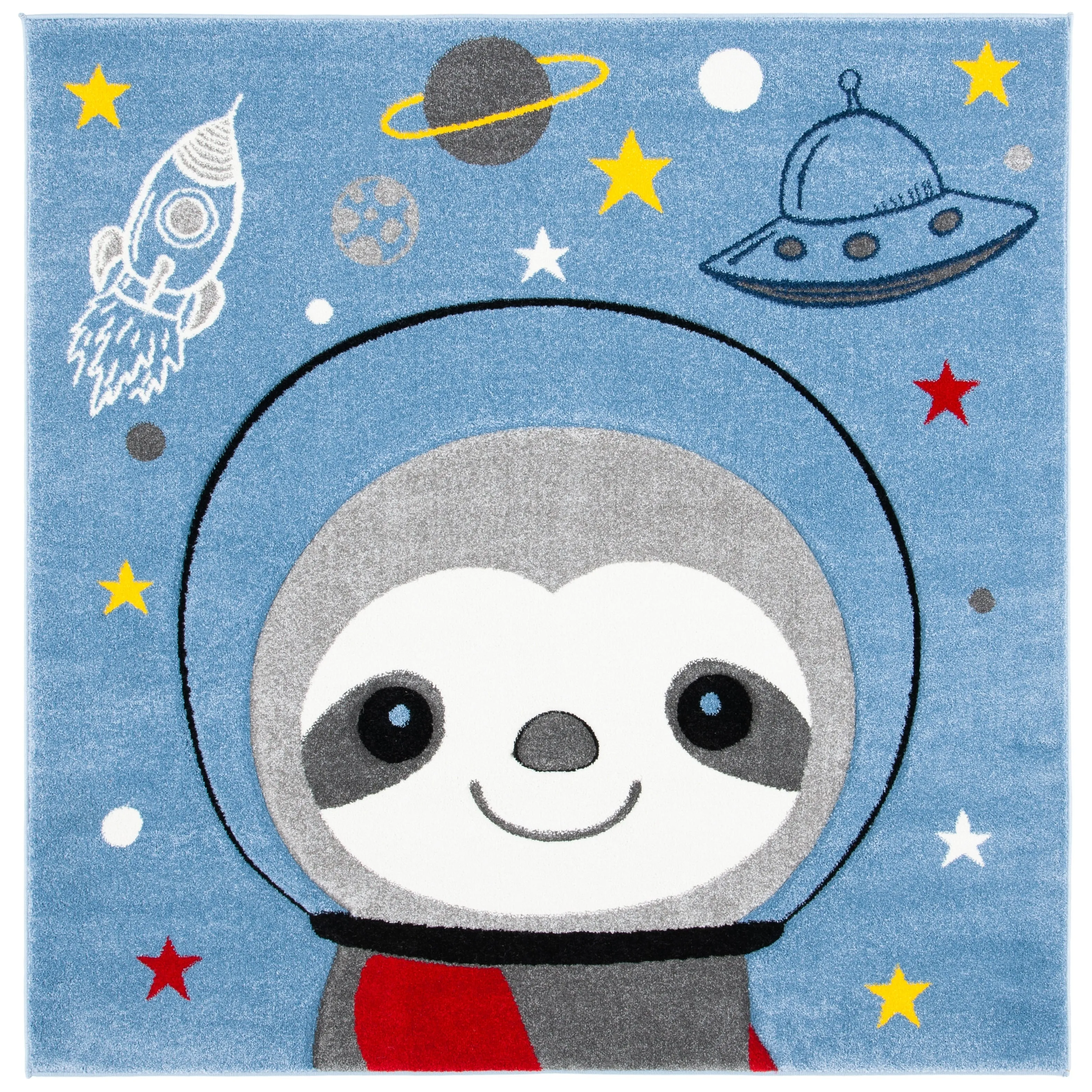 SAFAVIEH Carousel Kids Kolbrin Sloth Astronaut Rug
