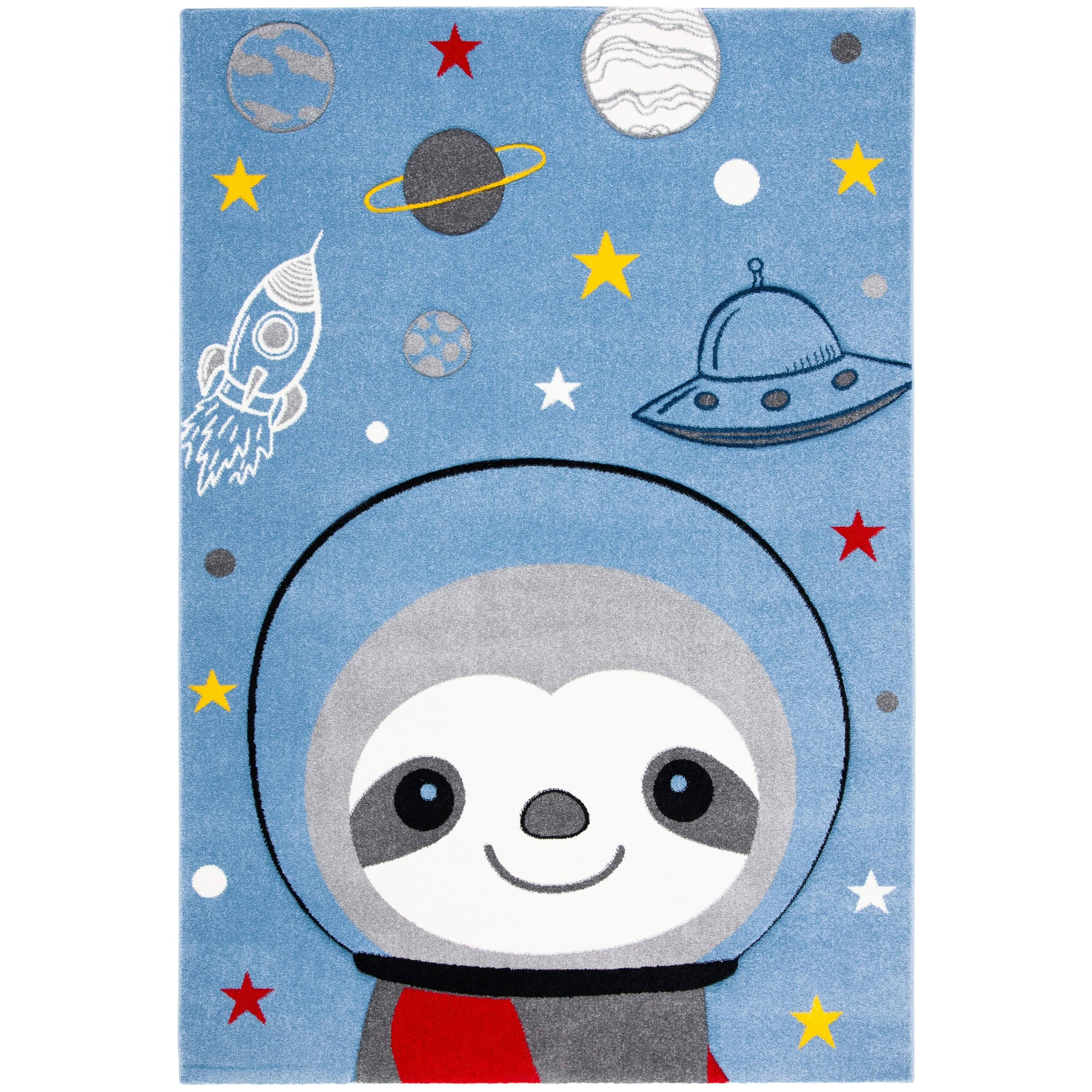 SAFAVIEH Carousel Kids Kolbrin Sloth Astronaut Rug