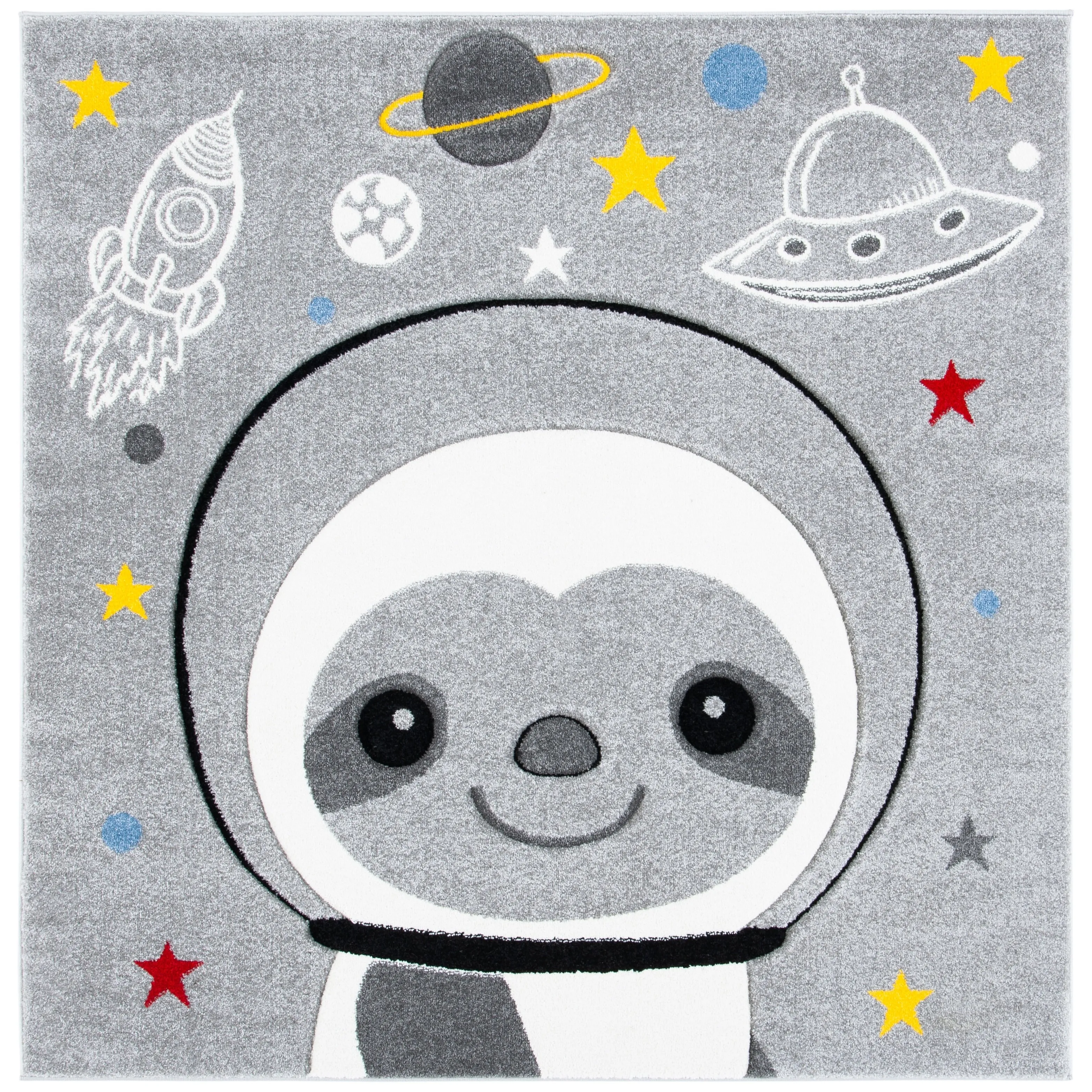 SAFAVIEH Carousel Kids Kolbrin Sloth Astronaut Rug