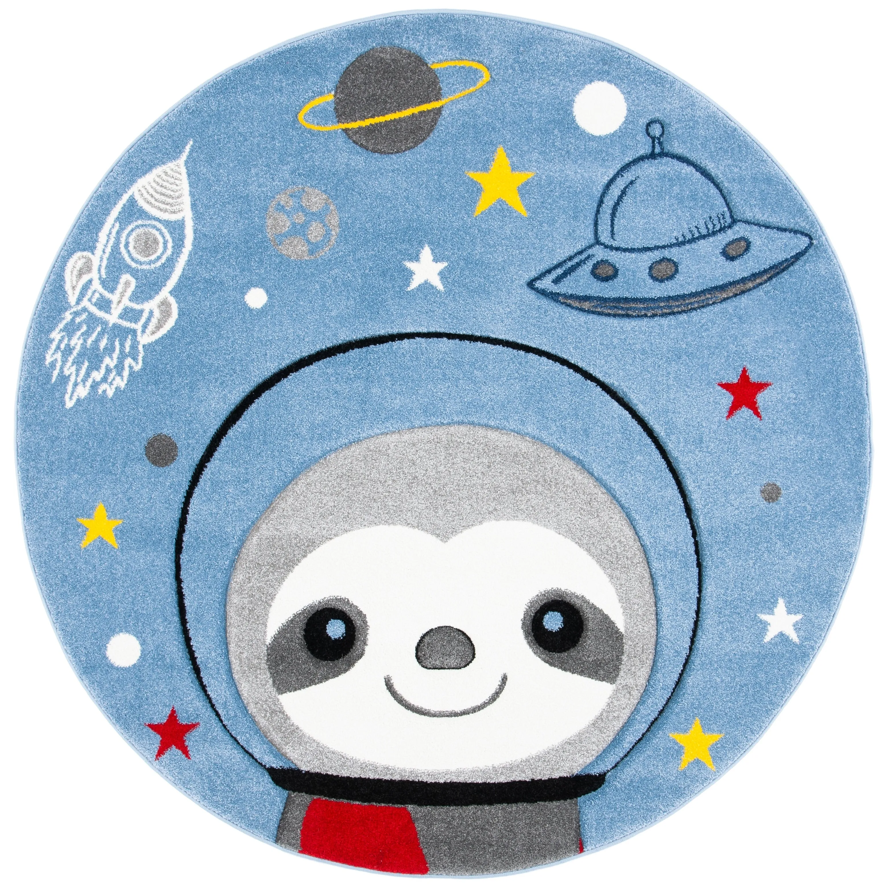 SAFAVIEH Carousel Kids Kolbrin Sloth Astronaut Rug