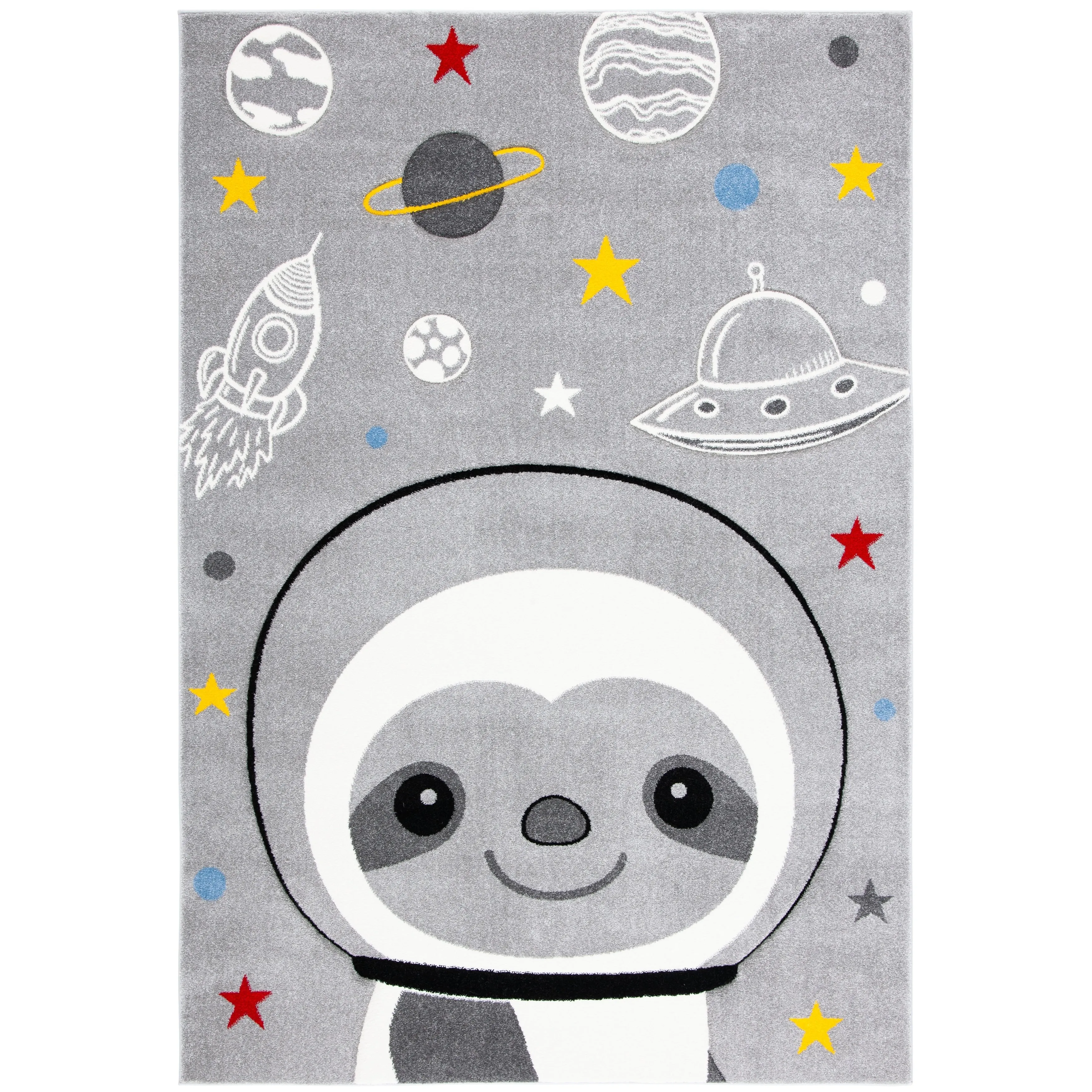 SAFAVIEH Carousel Kids Kolbrin Sloth Astronaut Rug