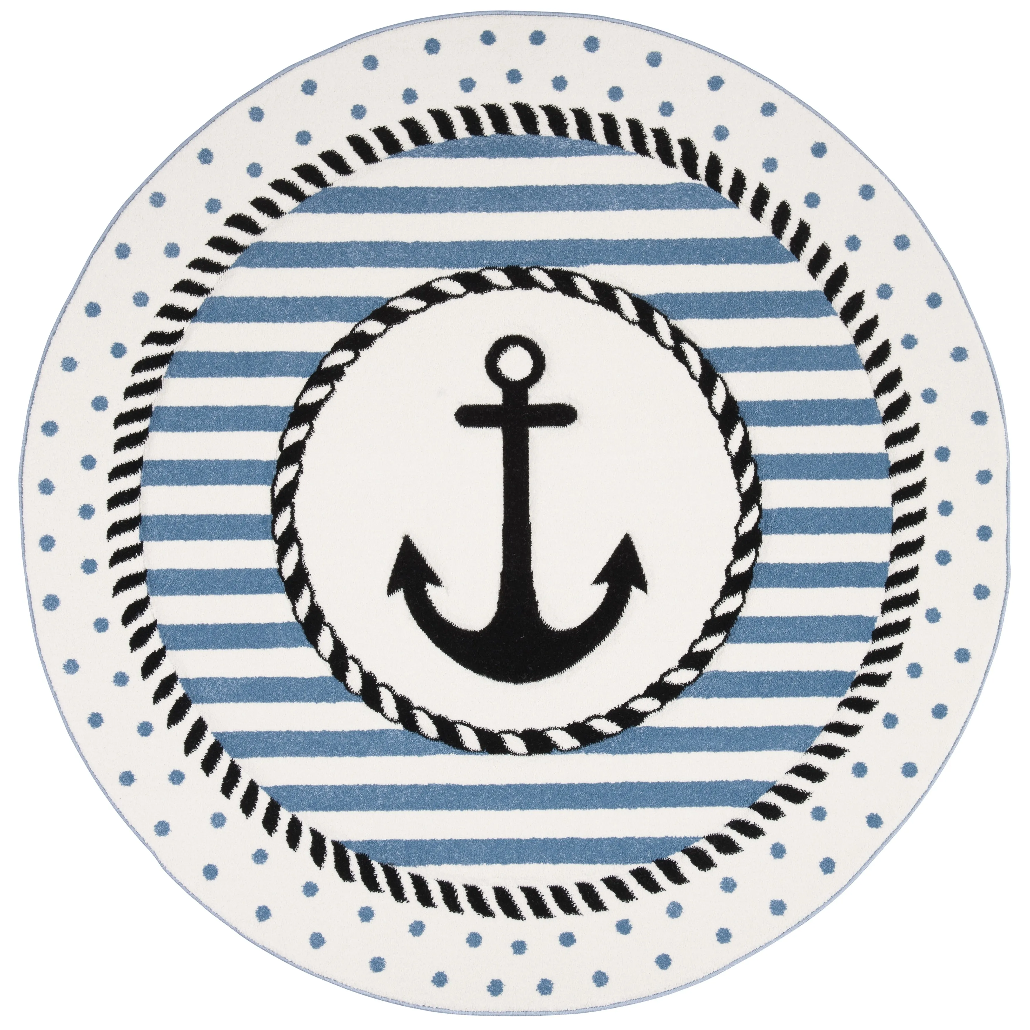SAFAVIEH Carousel Kids Sybill Nautical Anchor Rug