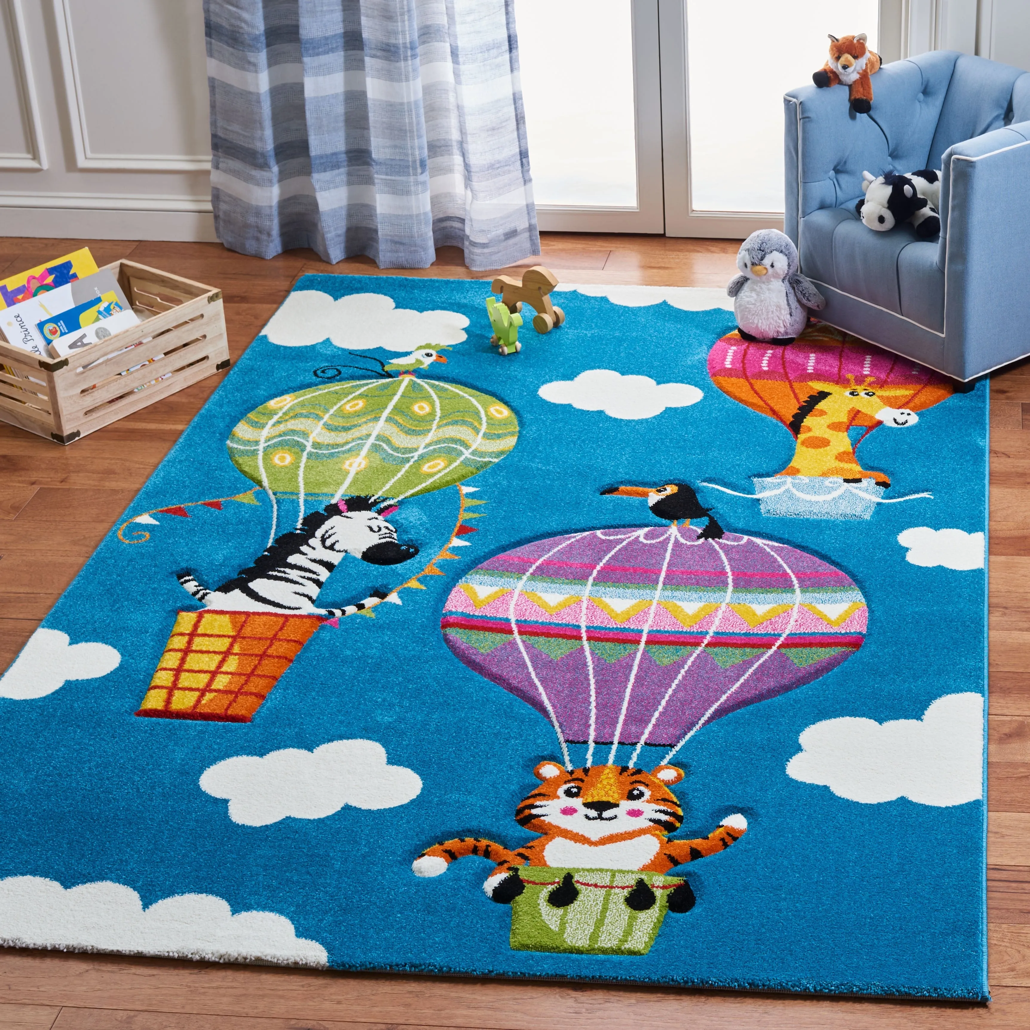 SAFAVIEH Carousel Kids Tjadke Hot Air Balloon Rug