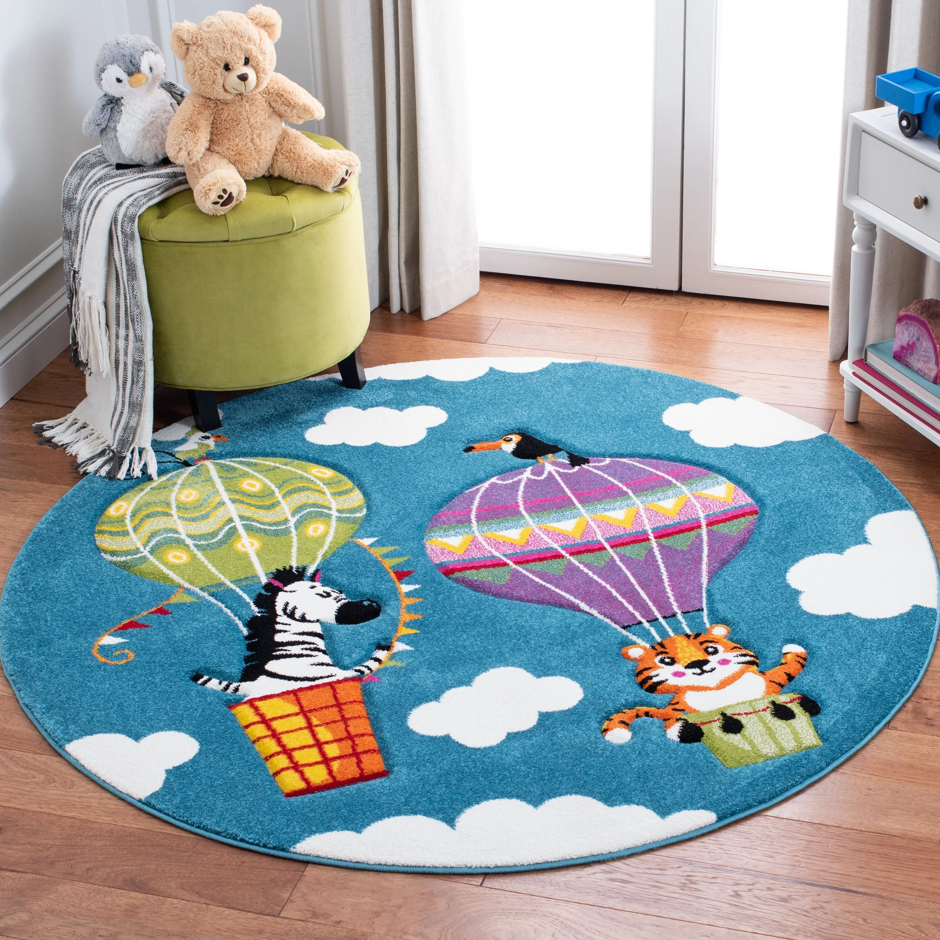 SAFAVIEH Carousel Kids Tjadke Hot Air Balloon Rug