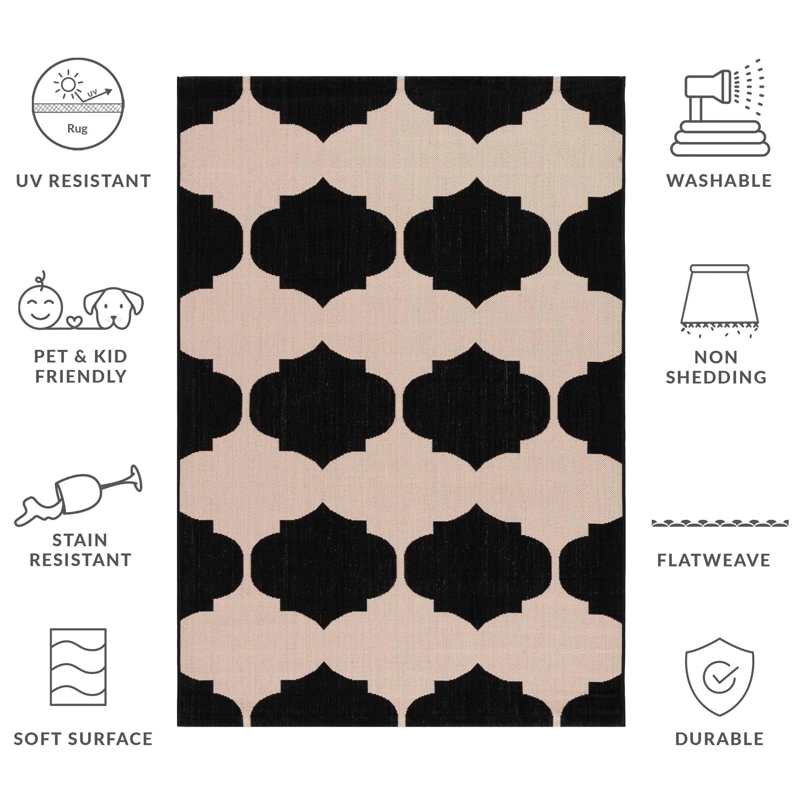SAFAVIEH Courtyard Abeda Indoor/ Outdoor Waterproof Patio Backyard Rug