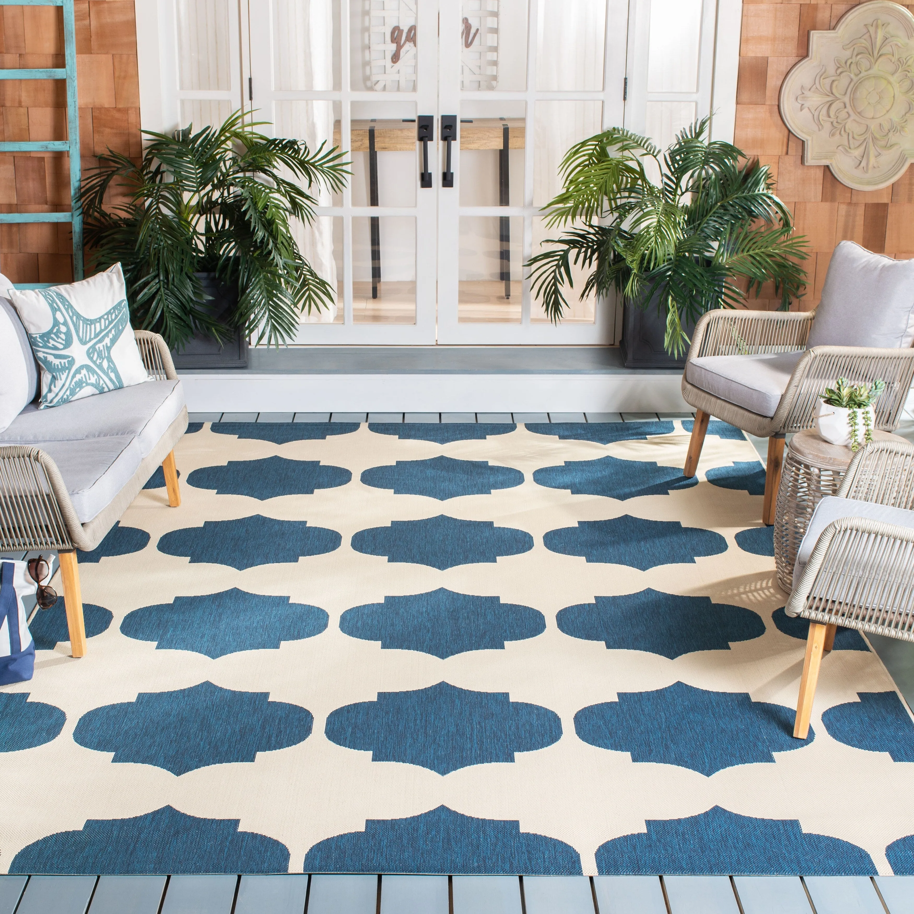 SAFAVIEH Courtyard Abeda Indoor/ Outdoor Waterproof Patio Backyard Rug