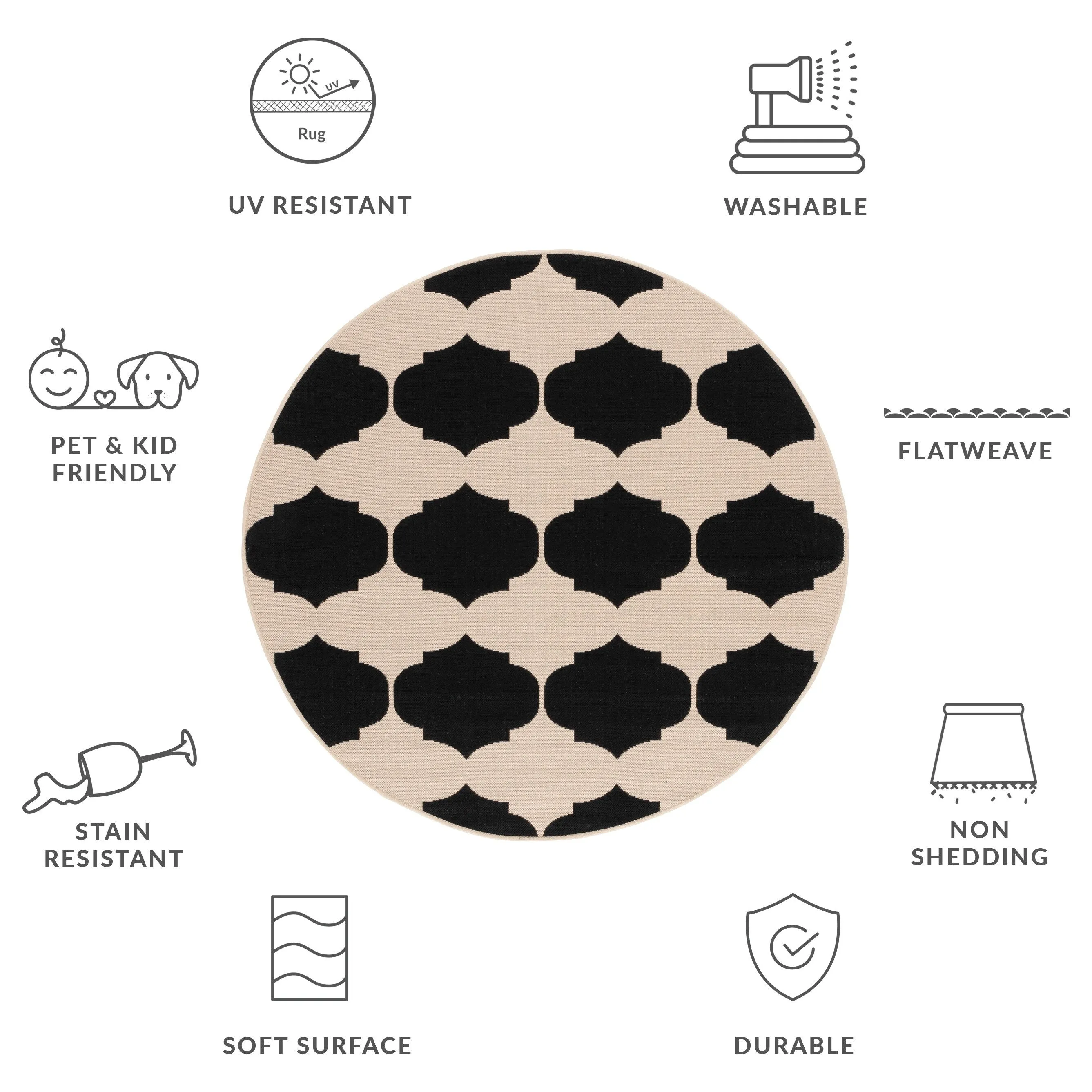 SAFAVIEH Courtyard Abeda Indoor/ Outdoor Waterproof Patio Backyard Rug