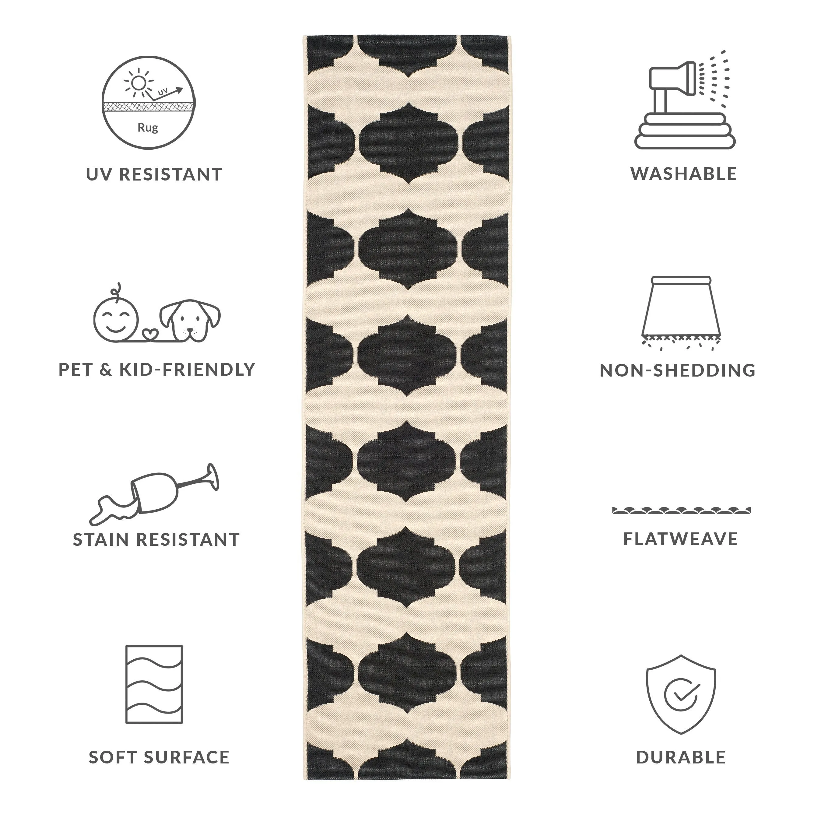 SAFAVIEH Courtyard Abeda Indoor/ Outdoor Waterproof Patio Backyard Rug