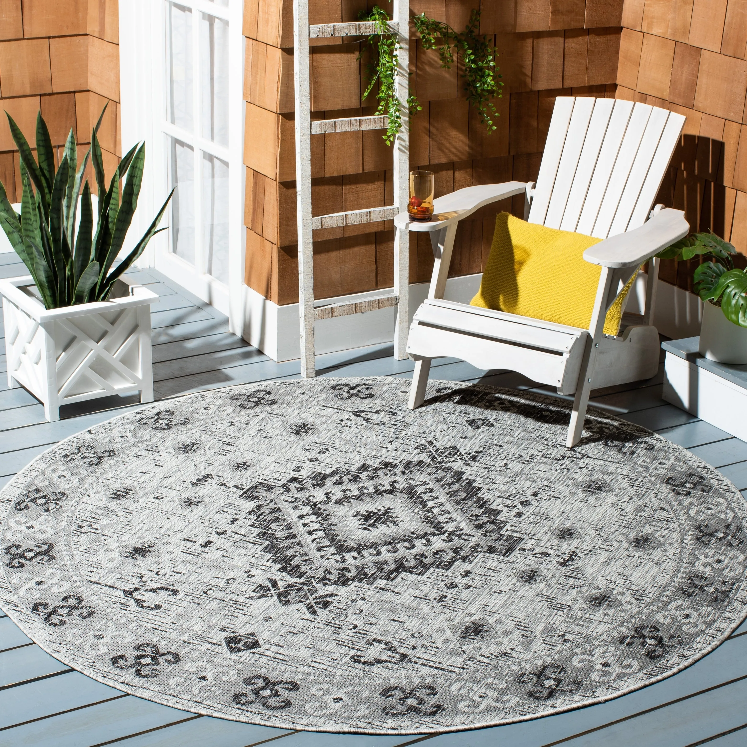 SAFAVIEH Courtyard Adrielle Outdoor Waterproof Patio Backyard Rug