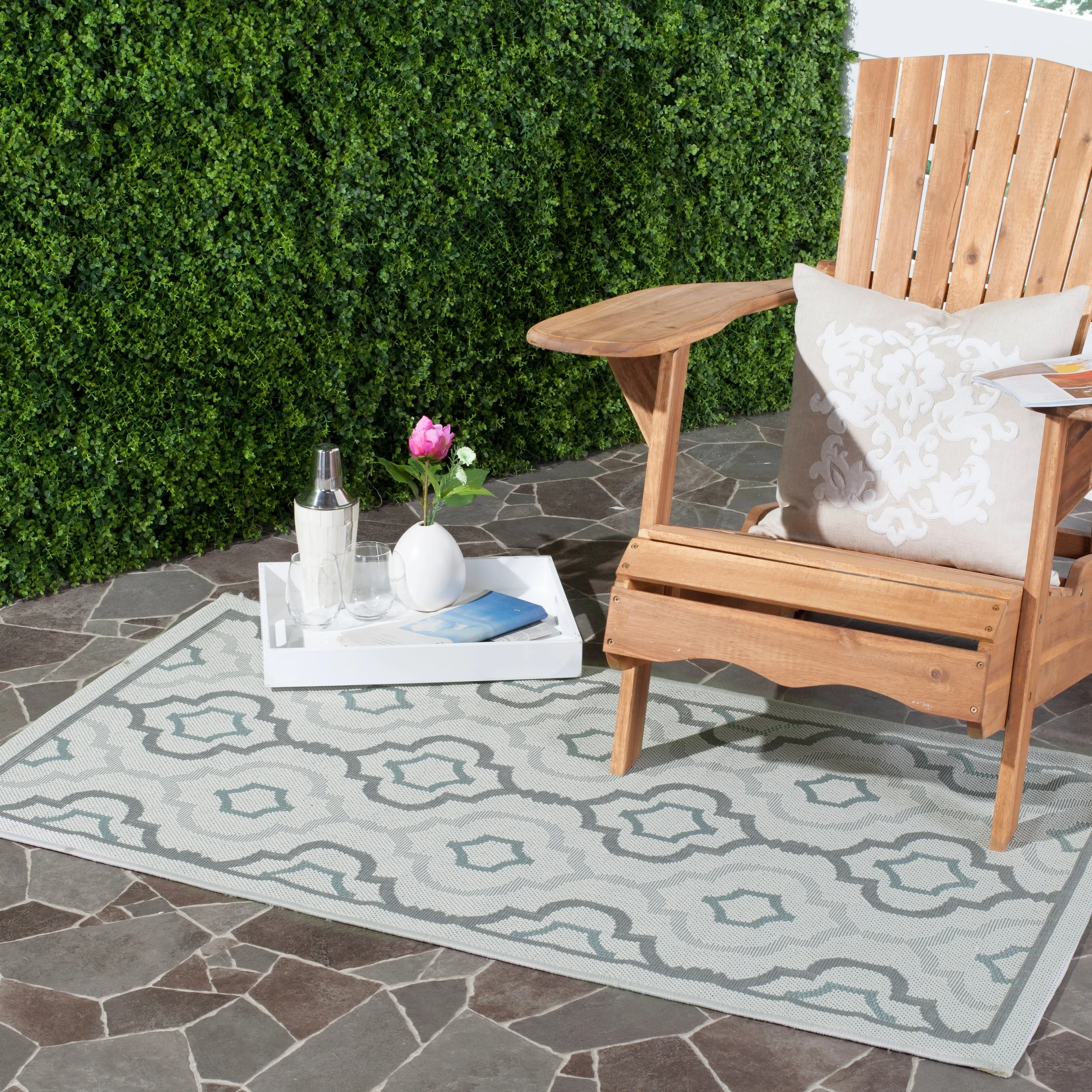 SAFAVIEH Courtyard Annmarie Indoor/ Outdoor Waterproof Patio Backyard Rug