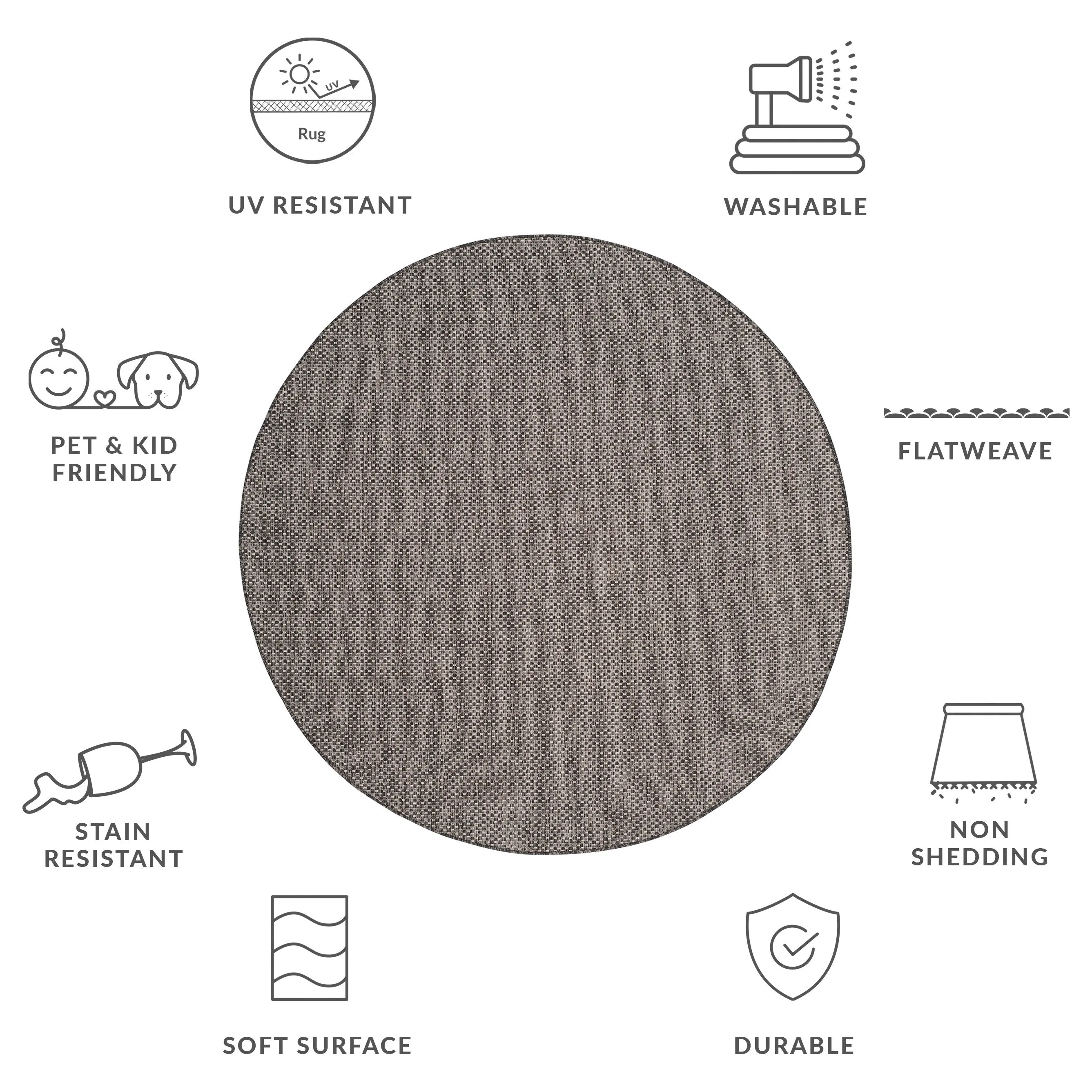 SAFAVIEH Courtyard Begajeta Indoor/Outdoor Waterproof Patio Backyard Rug.