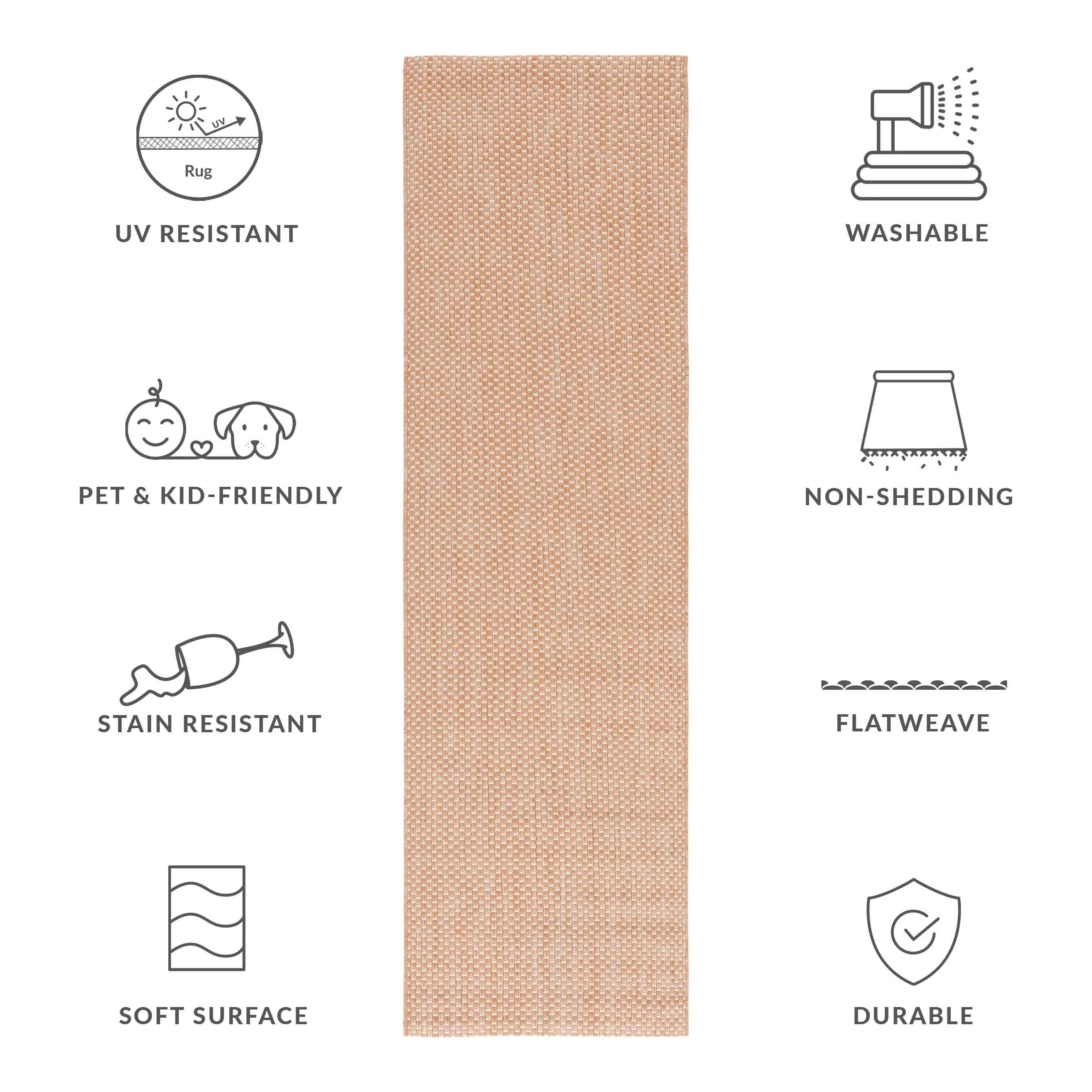 SAFAVIEH Courtyard Begajeta Indoor/Outdoor Waterproof Patio Backyard Rug.