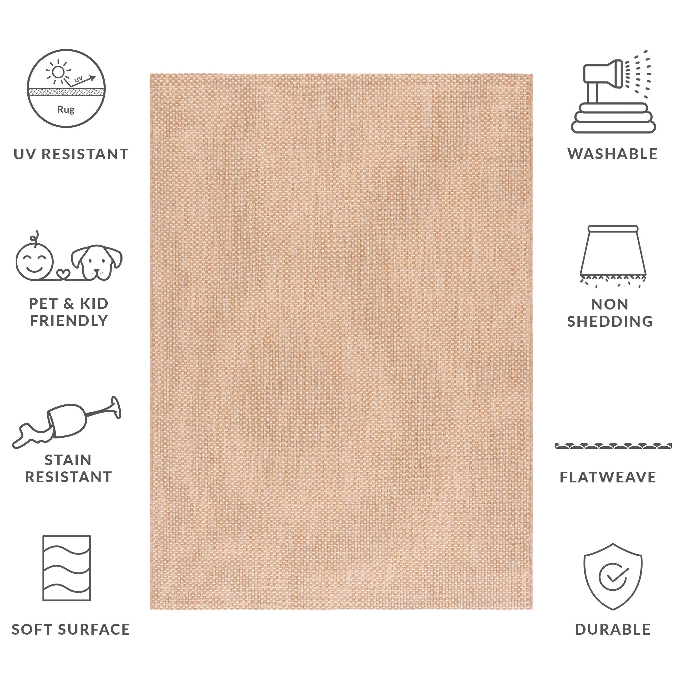 SAFAVIEH Courtyard Begajeta Indoor/Outdoor Waterproof Patio Backyard Rug.