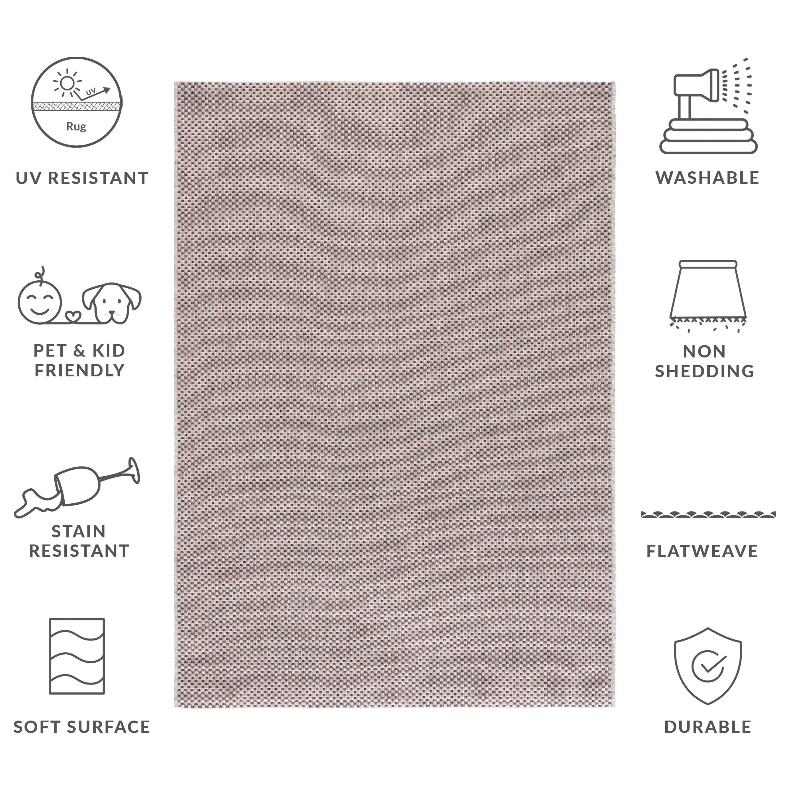 SAFAVIEH Courtyard Begajeta Indoor/Outdoor Waterproof Patio Backyard Rug.