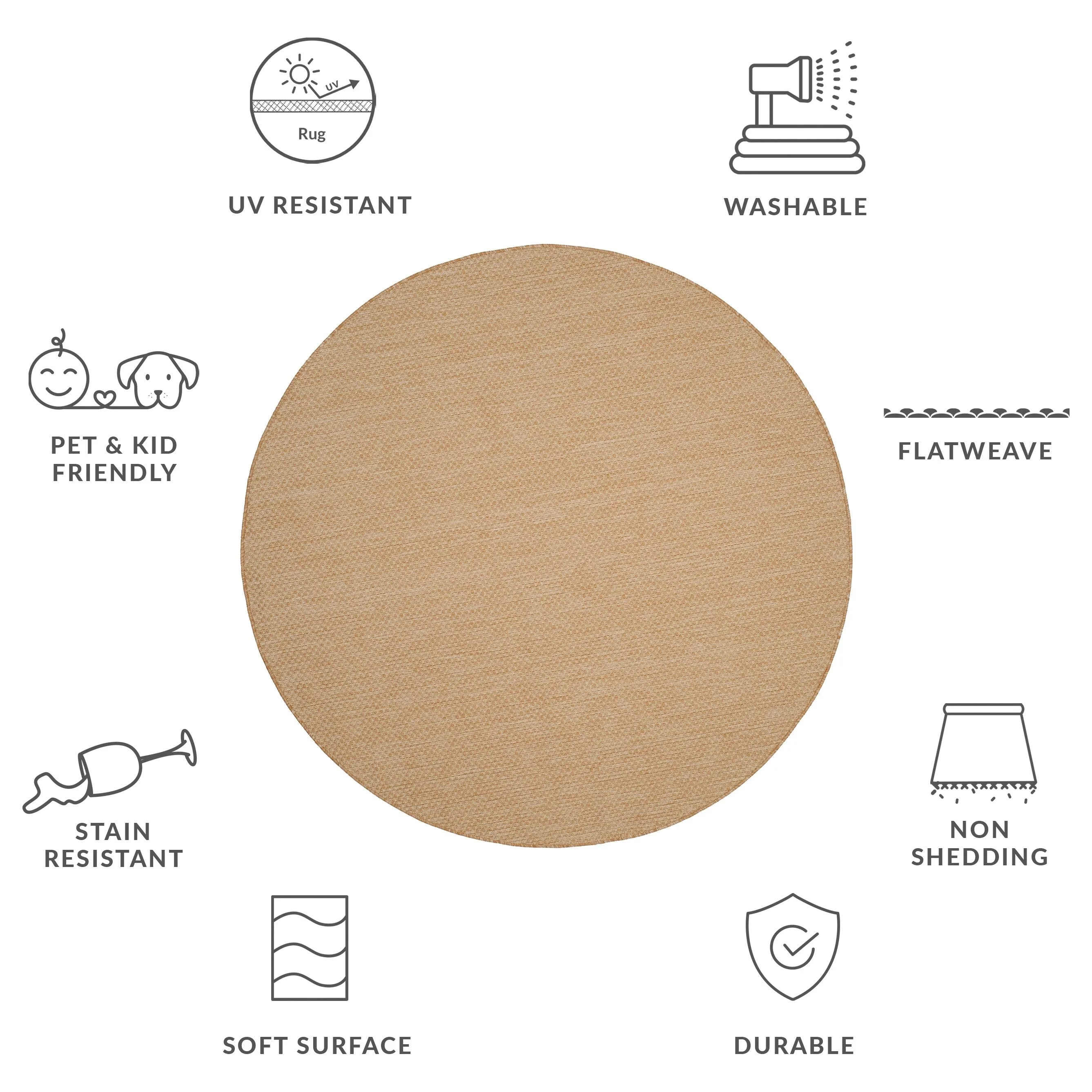 SAFAVIEH Courtyard Begajeta Indoor/Outdoor Waterproof Patio Backyard Rug.